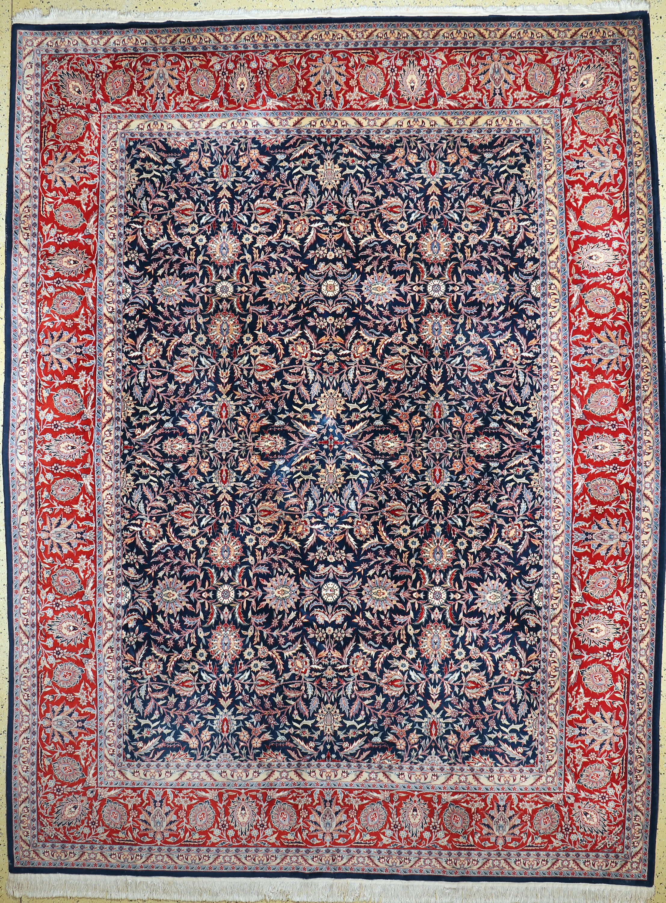 Esfahan fein, China, ca. 40 Jahre, Korkwolle auf Baumwolle, ca. 370 x 280 cm, EHZ: 2