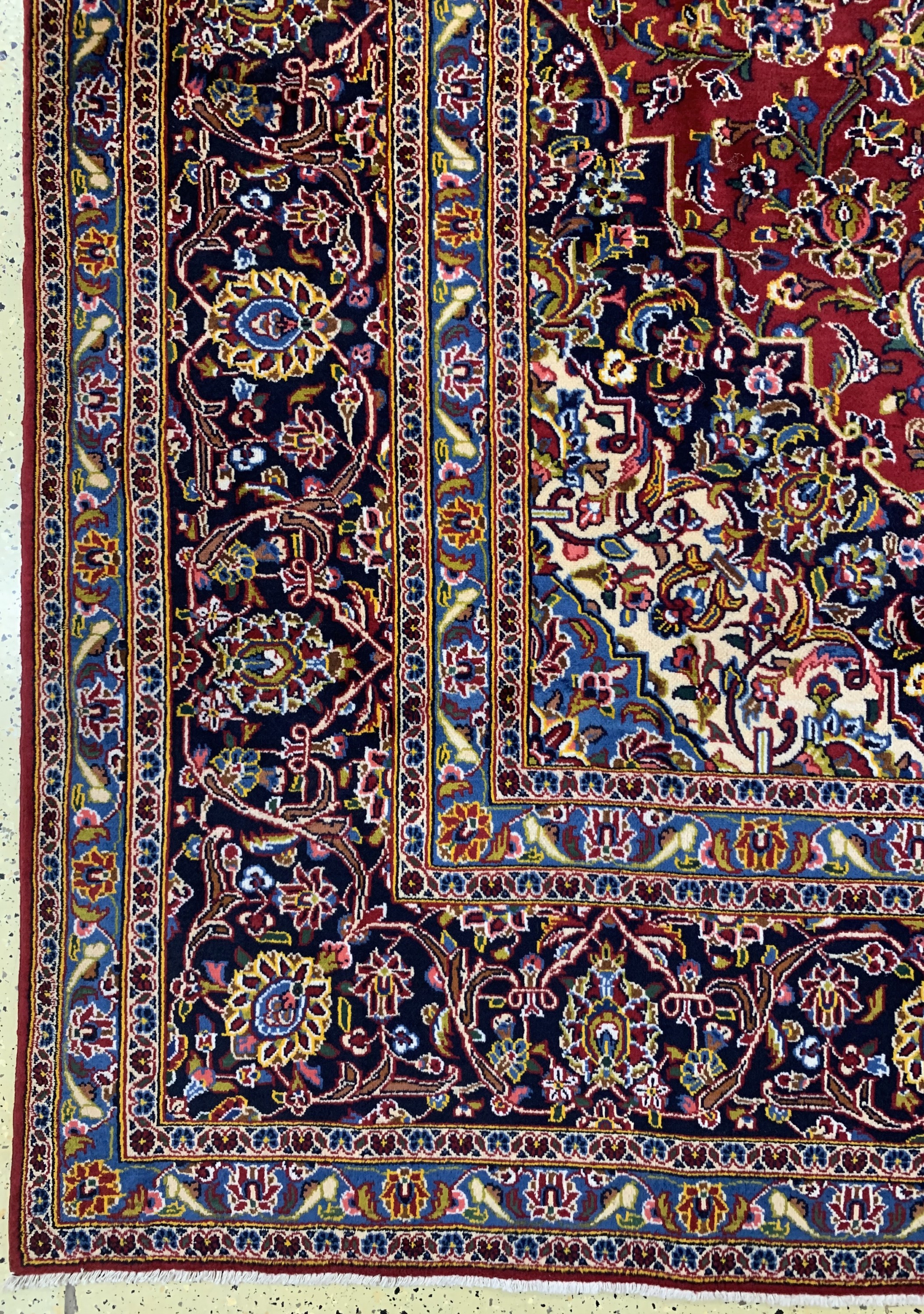 Detail b: Keschan, Persien, Ende 20.Jhd, Wolle auf Baumwolle, ca. 430 x 295 cm, EHZ: 2