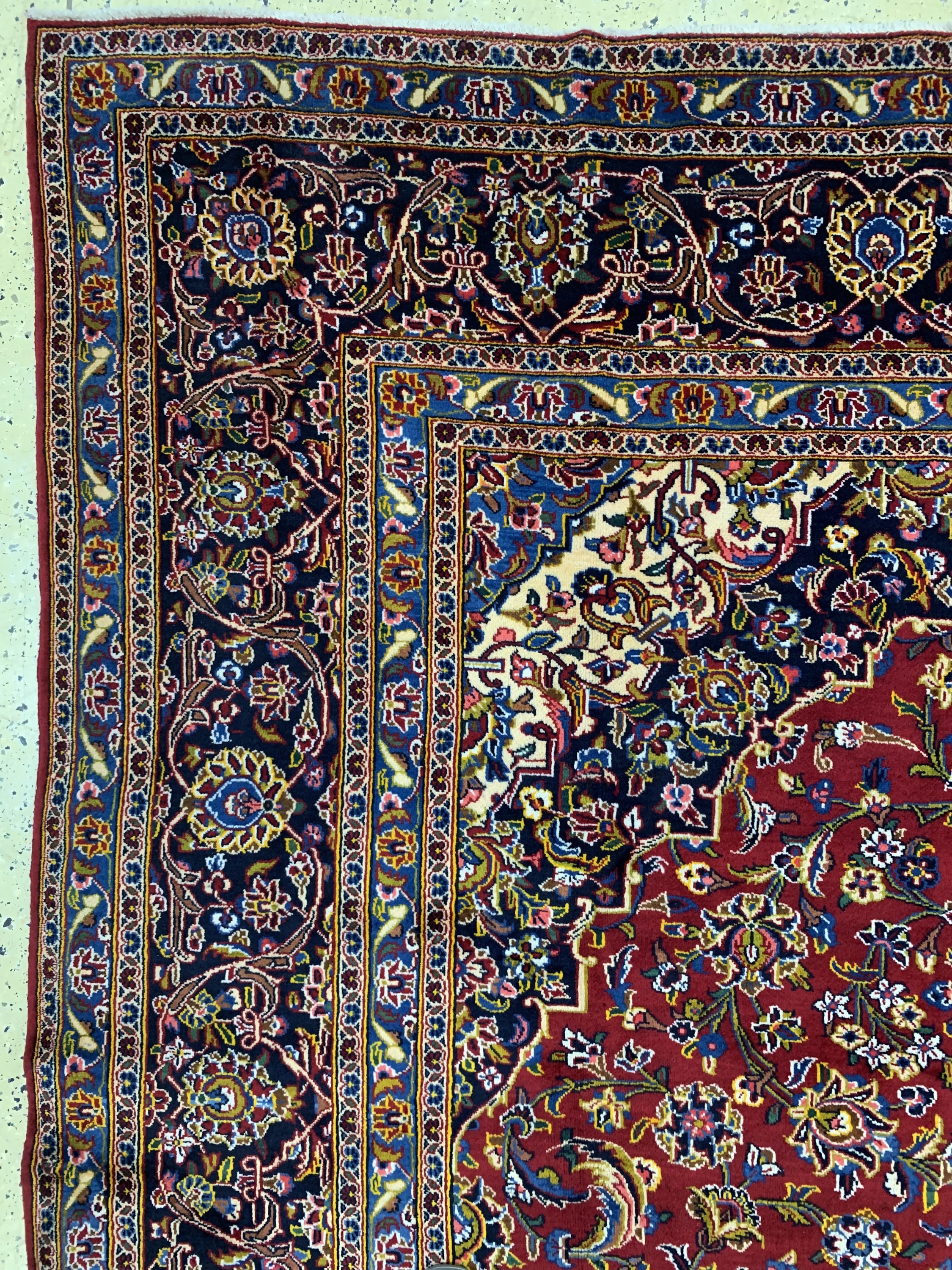 Detail c: Keschan, Persien, Ende 20.Jhd, Wolle auf Baumwolle, ca. 430 x 295 cm, EHZ: 2
