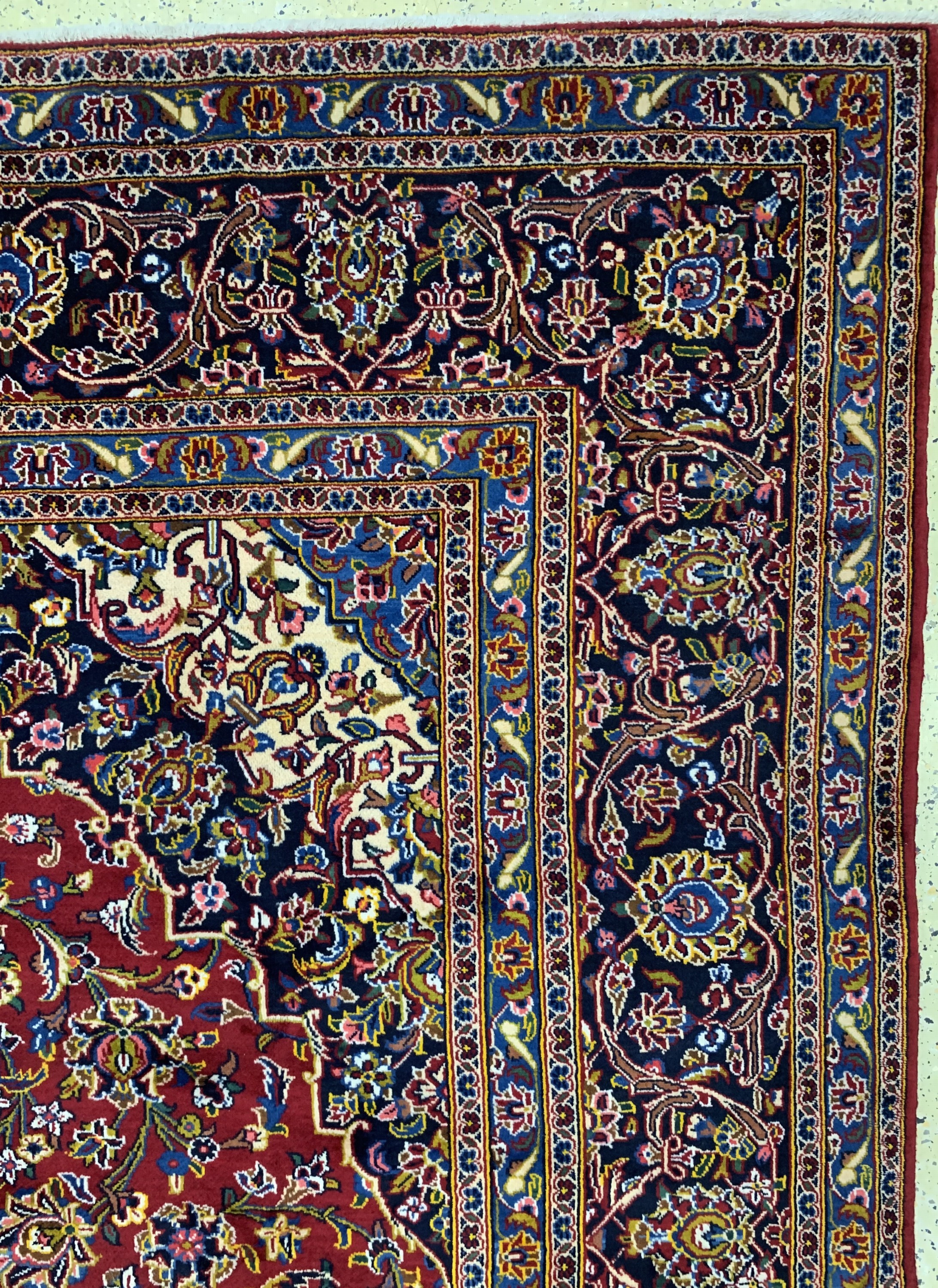 Detail d: Keschan, Persien, Ende 20.Jhd, Wolle auf Baumwolle, ca. 430 x 295 cm, EHZ: 2