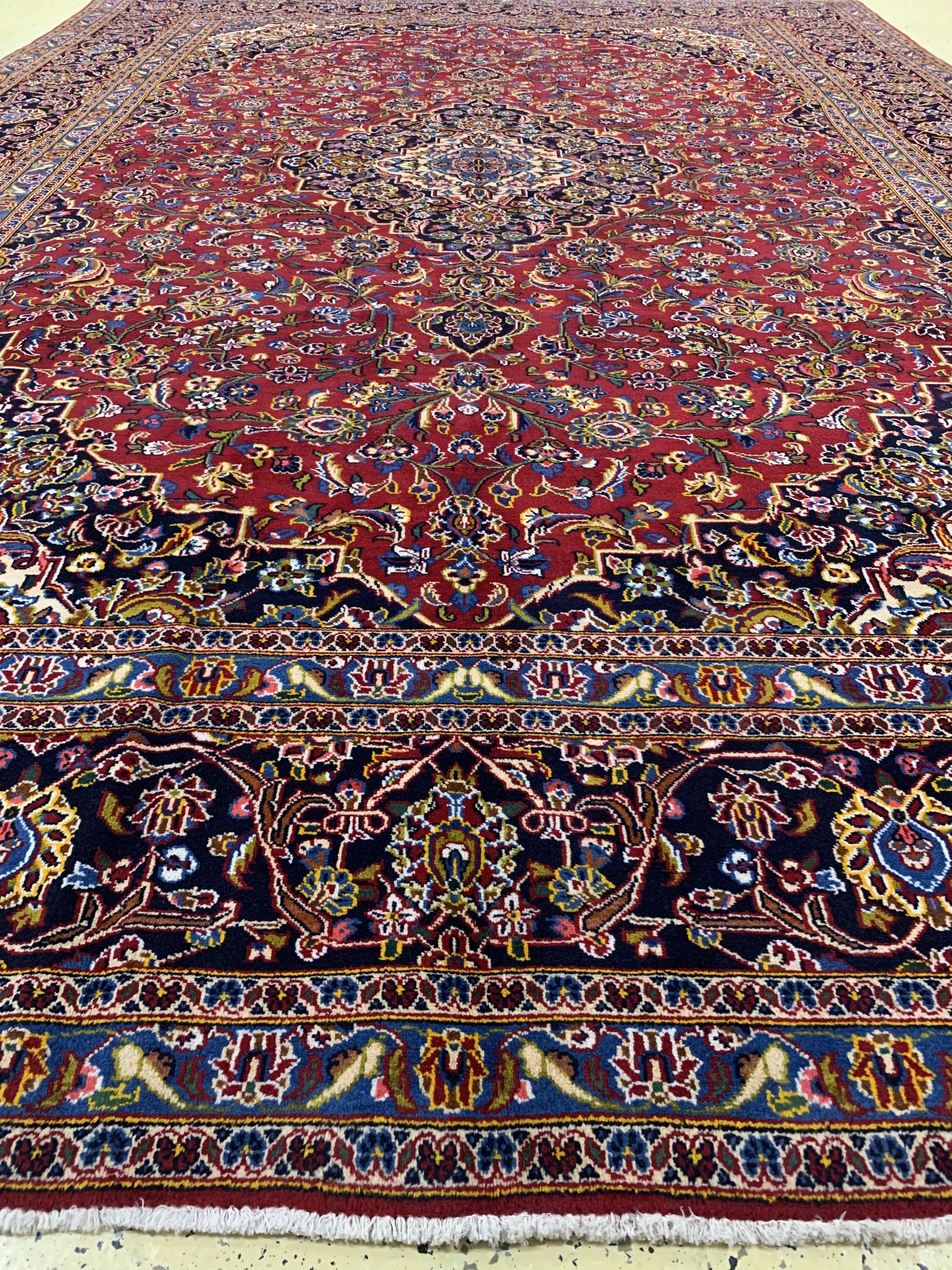 Detail f: Keschan, Persien, Ende 20.Jhd, Wolle auf Baumwolle, ca. 430 x 295 cm, EHZ: 2