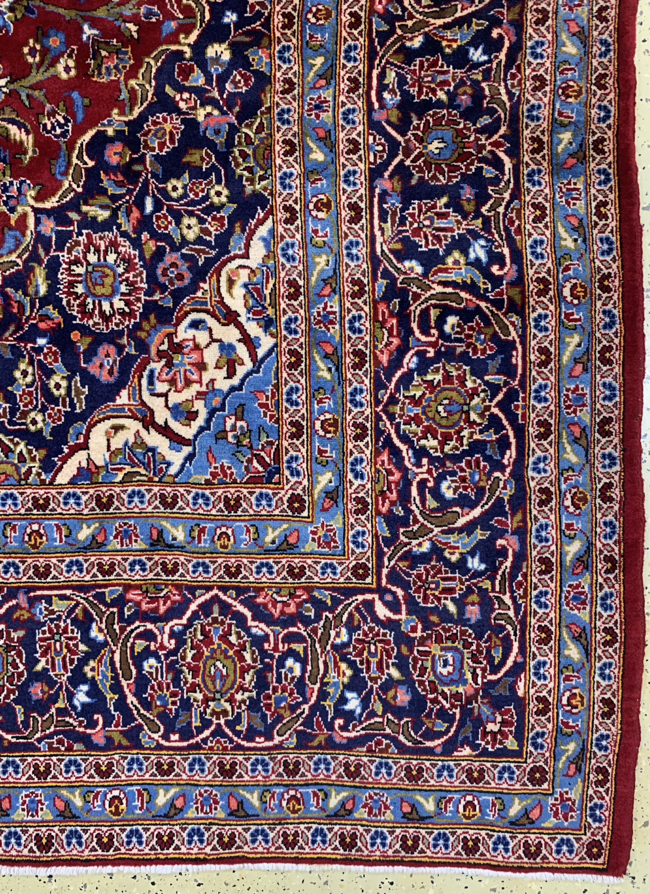 Detail a: Keschan, Persien, Ende 20.Jhd, Wolle auf Baumwolle, ca. 390 x 257 cm, EHZ: 2