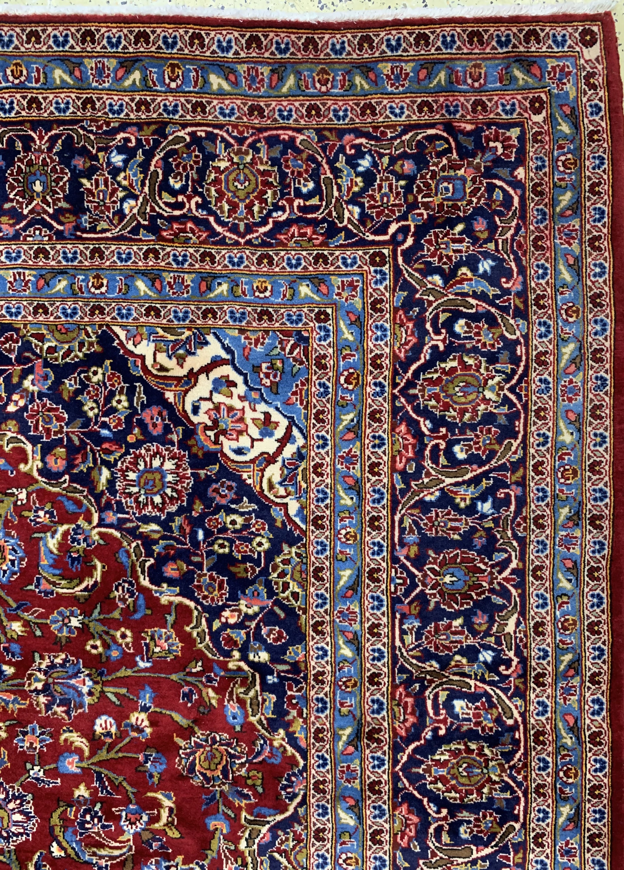 Detail c: Keschan, Persien, Ende 20.Jhd, Wolle auf Baumwolle, ca. 390 x 257 cm, EHZ: 2