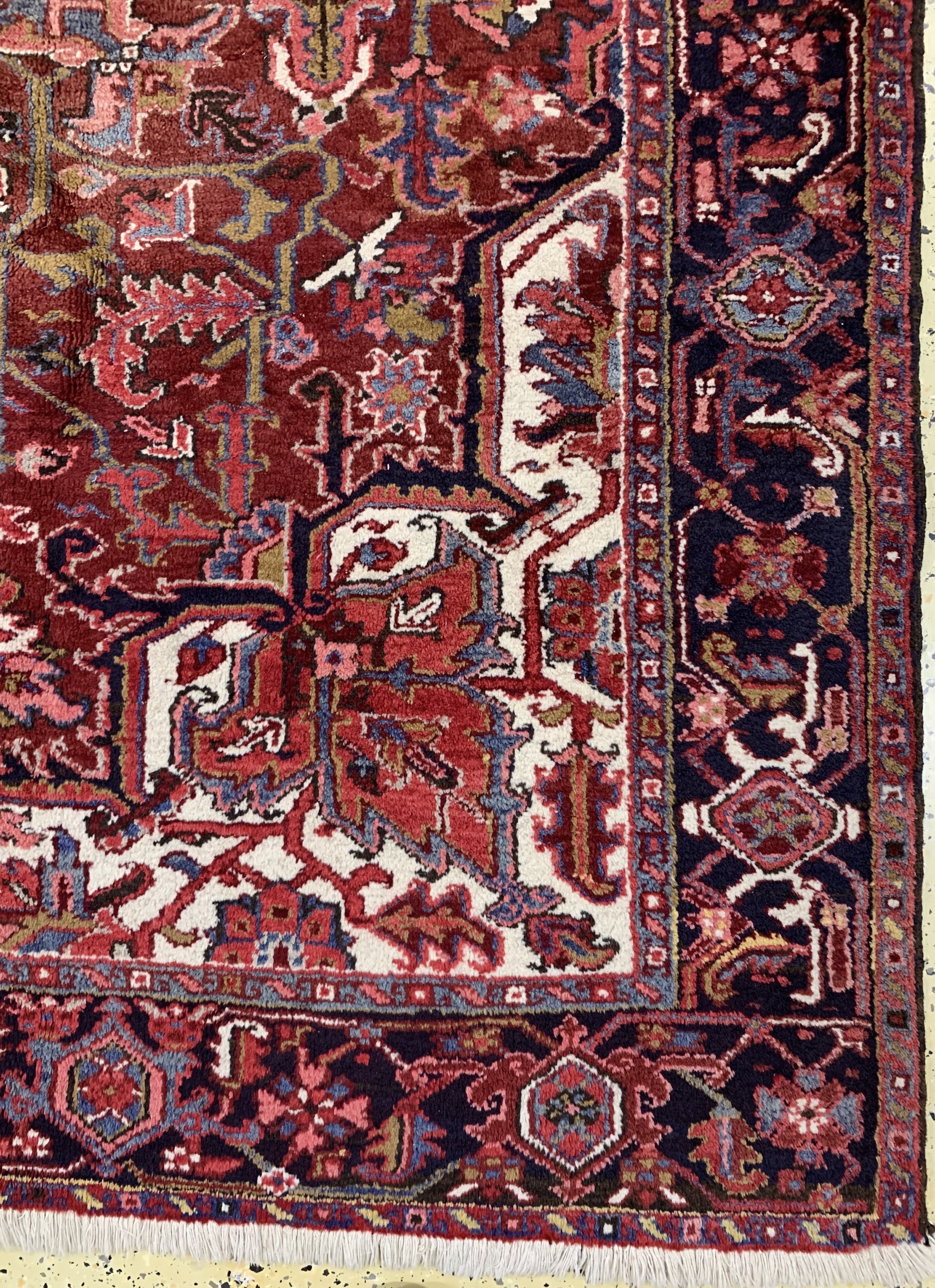 Detail a: Heriz, Persien, Mitte 20.Jhd, Wolle auf Baumwolle, ca. 387 x 235 cm, EHZ: 2