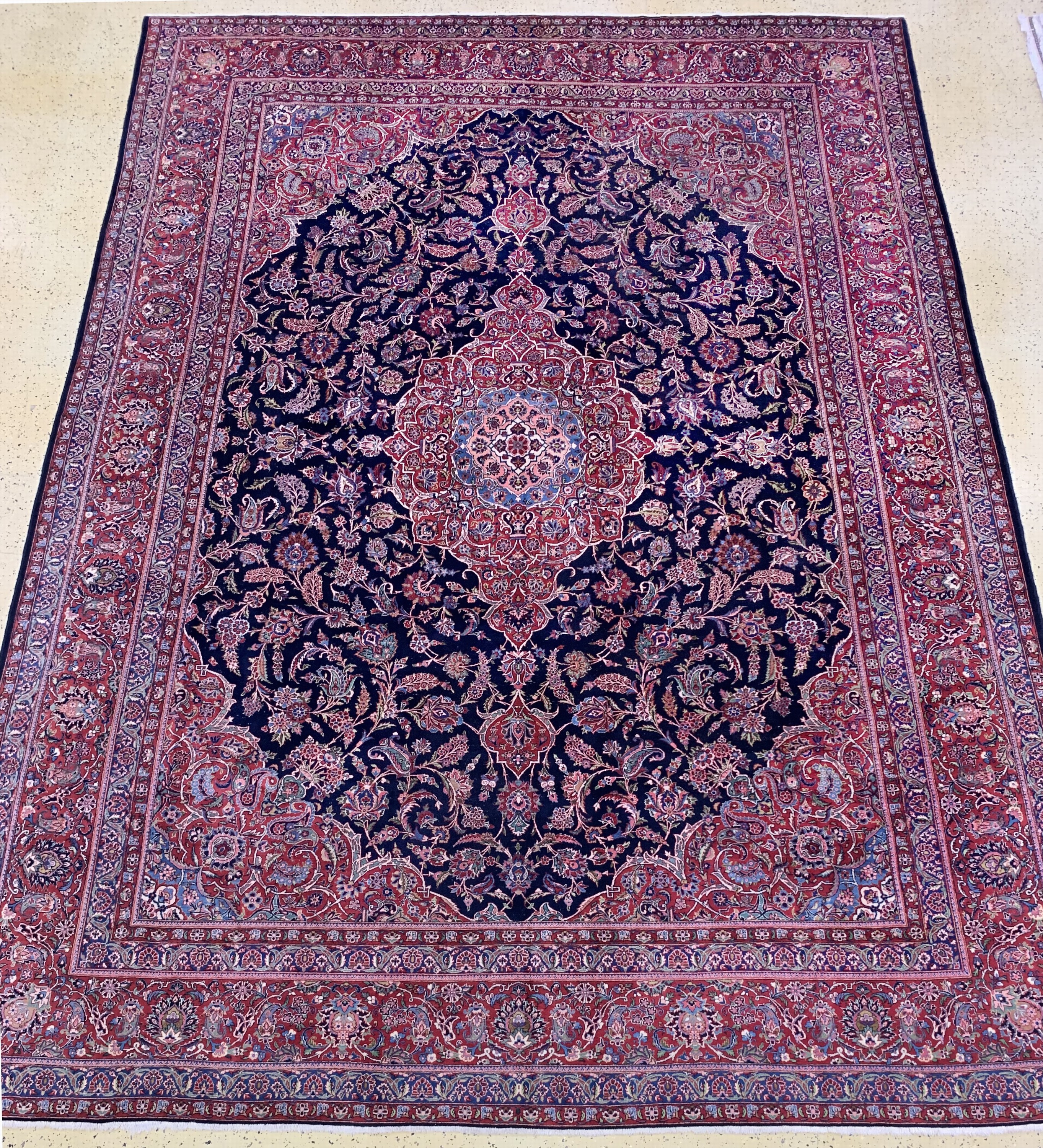 Keschan Kork fein, Persien, Mitte 20.Jhd, Korkwolle auf Baumwolle, ca. 500 x 375 cm, EHZ: 2
