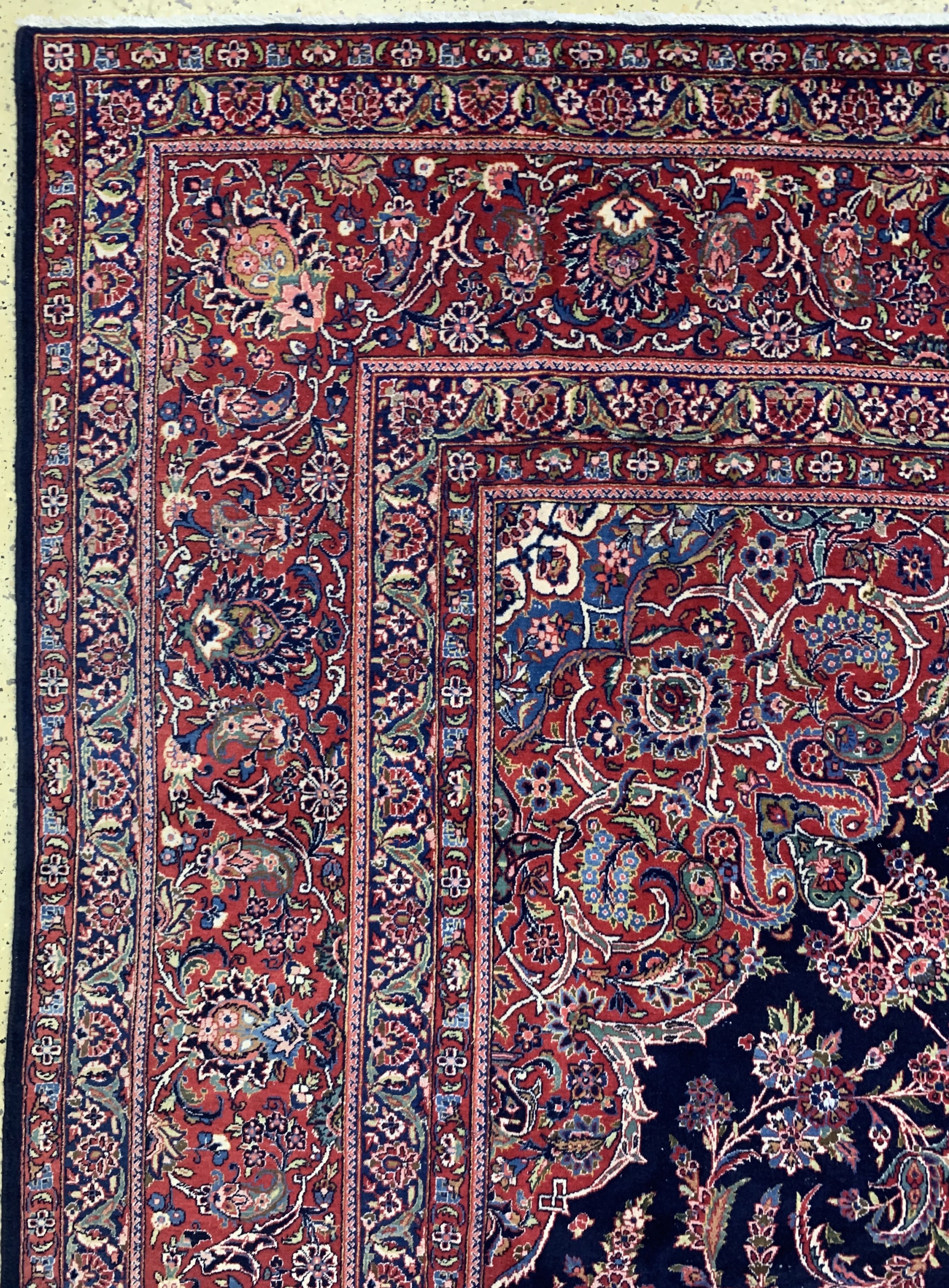 Detail e: Keschan Kork fein, Persien, Mitte 20.Jhd, Korkwolle auf Baumwolle, ca. 500 x 375 cm, EHZ: 2