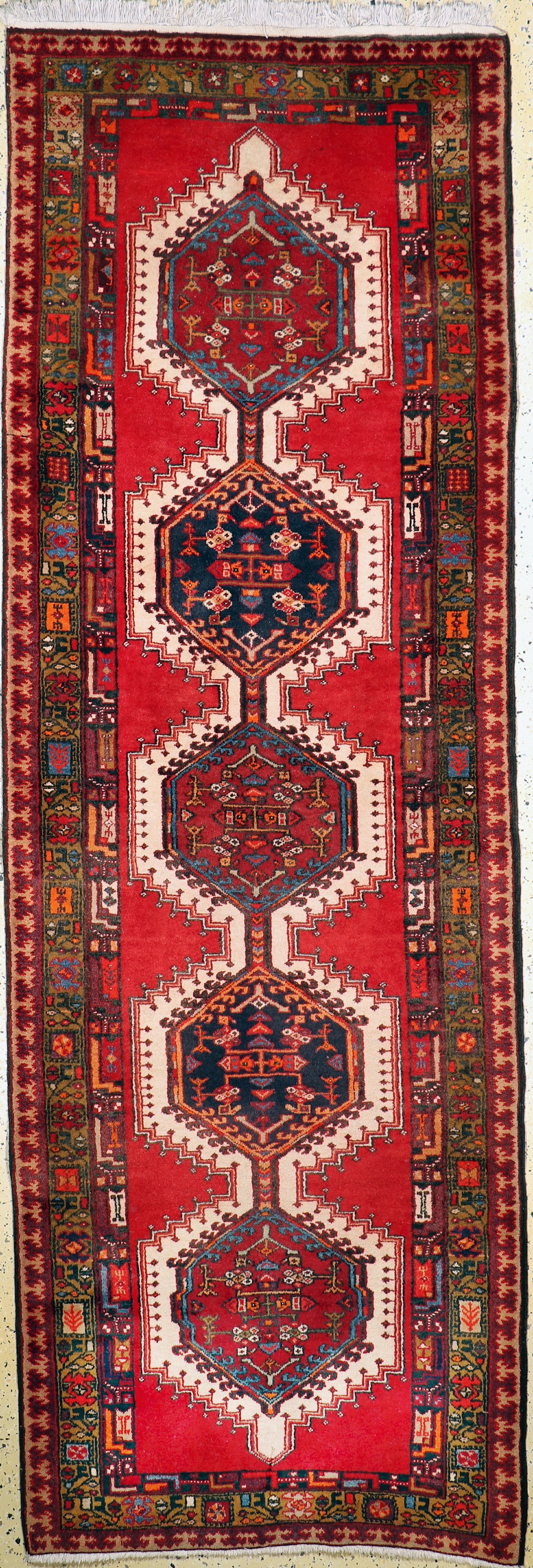 Meschgin alt, Persien, Mitten 20.Jhd, Wolleauf Baumwolle, ca. 310 x 105 cm, EHZ: 2