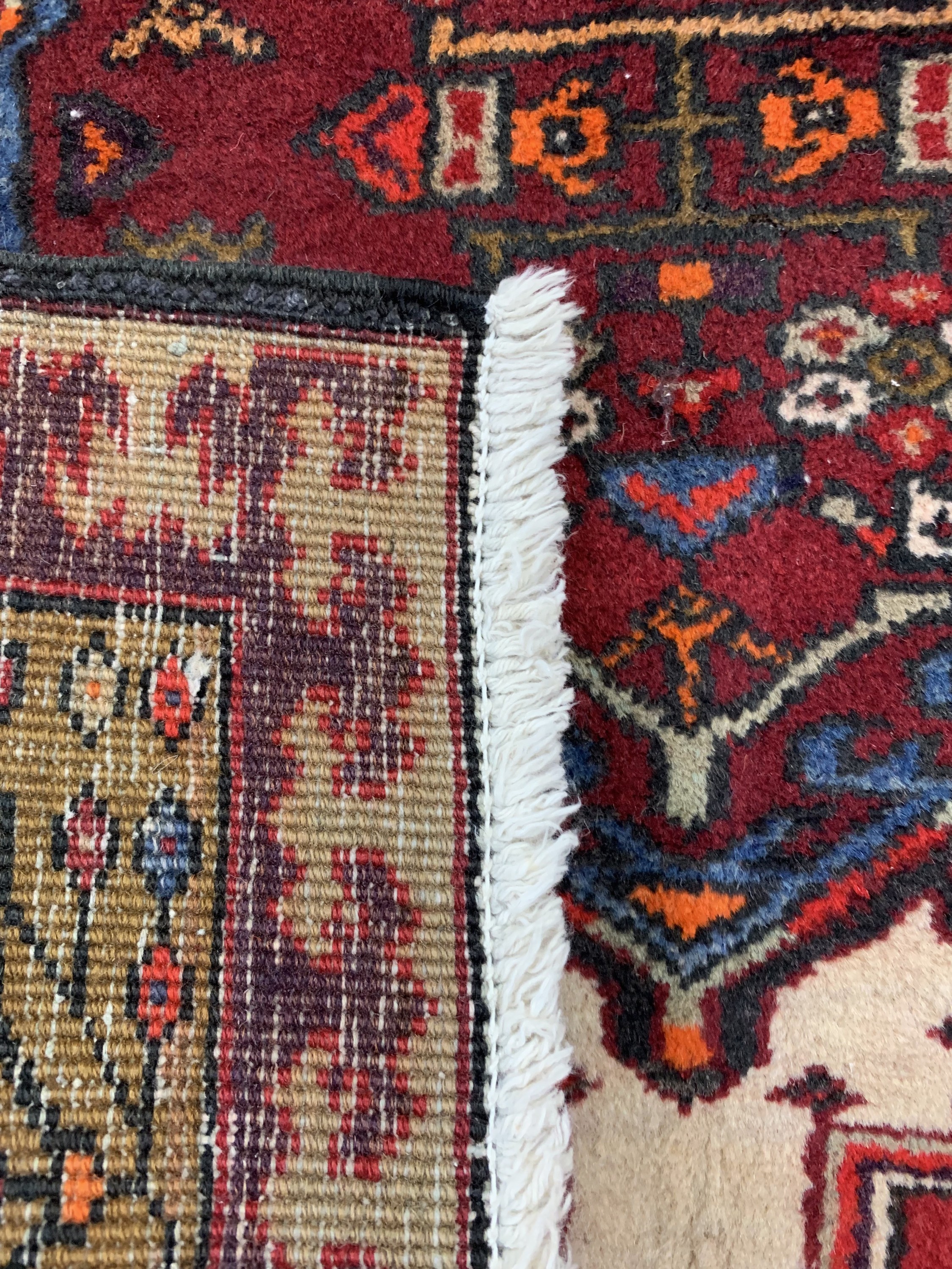 Detail d: Meschgin alt, Persien, Mitten 20.Jhd, Wolleauf Baumwolle, ca. 310 x 105 cm, EHZ: 2