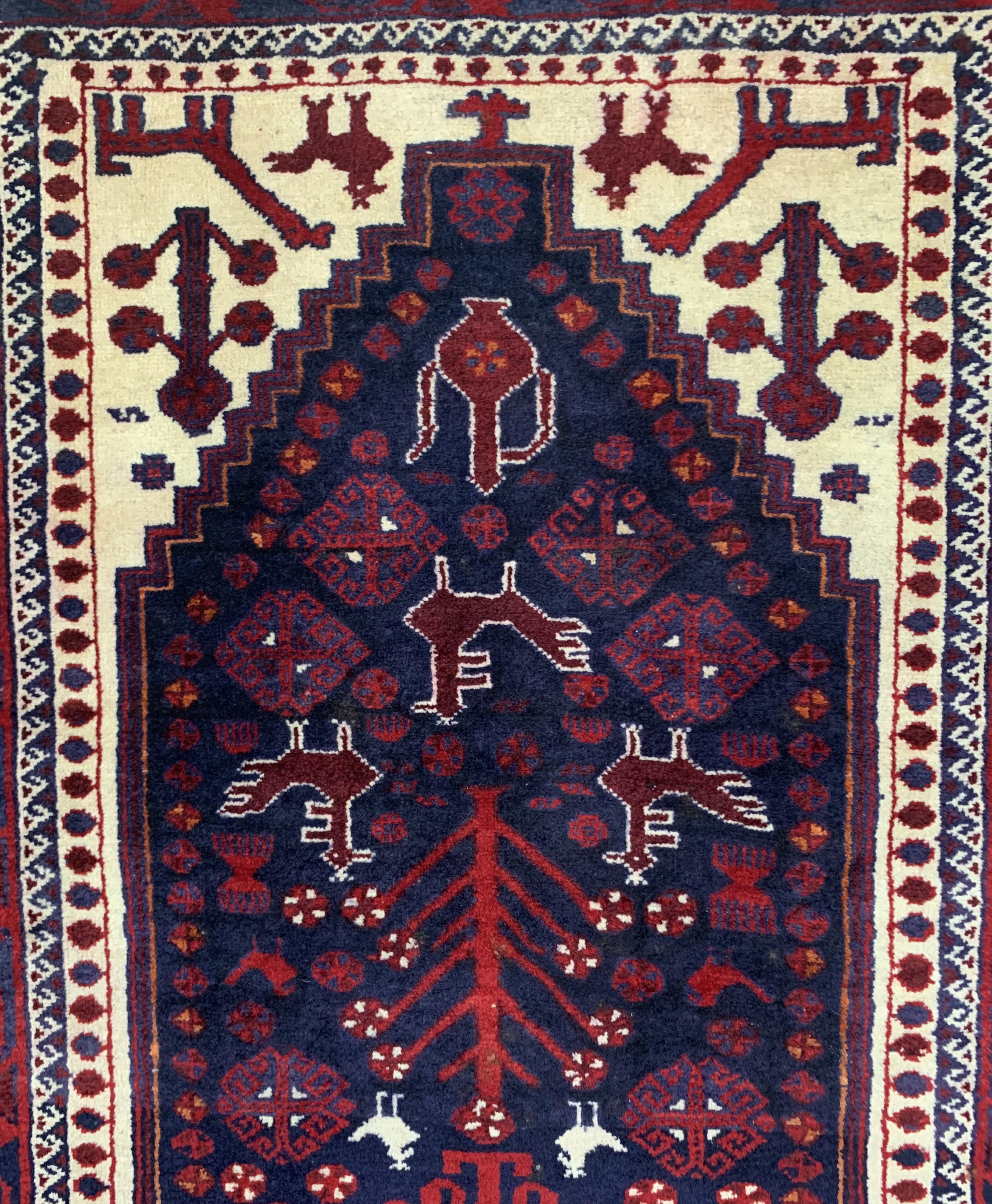 Detail c: Belutsch, Persien, Mitte 20.Jhd, Wolle auf Wolle, ca. 210 x 110 cm, EHZ: 2