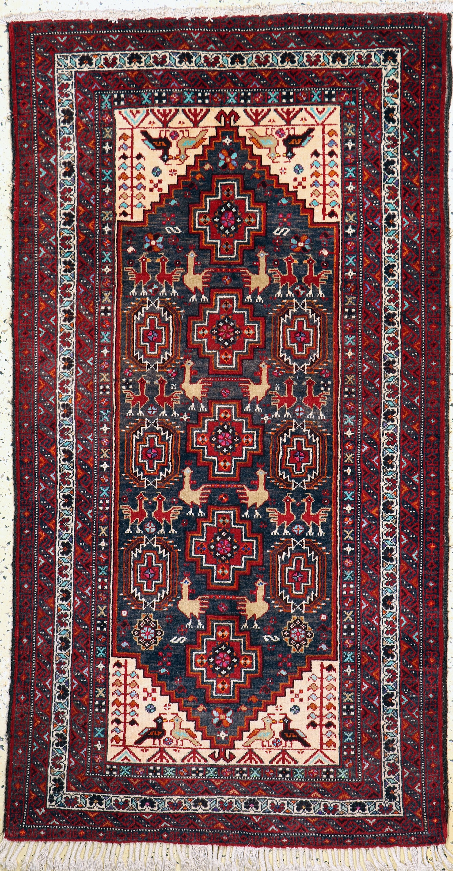 Belutsch, Persien, Mitte 20.Jhd, Wolle auf Baumwolle, ca. 190 x 100 cm, EHZ: 2