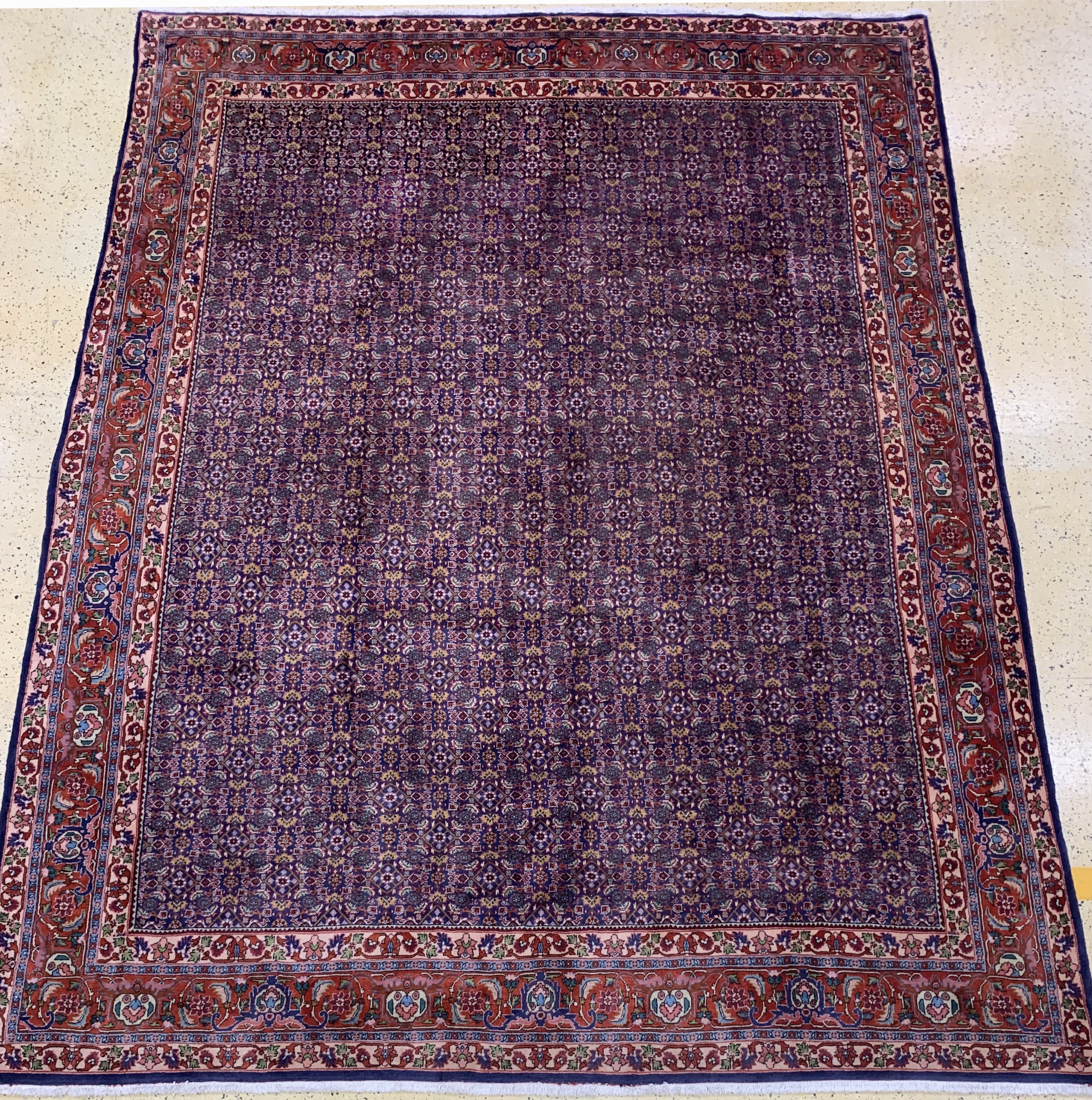 Bidjar Kork alt, Persien, Anfang 20.Jhd, Korkwolle auf Baumwolle, ca. 440 x 340 cm, EHZ: 2