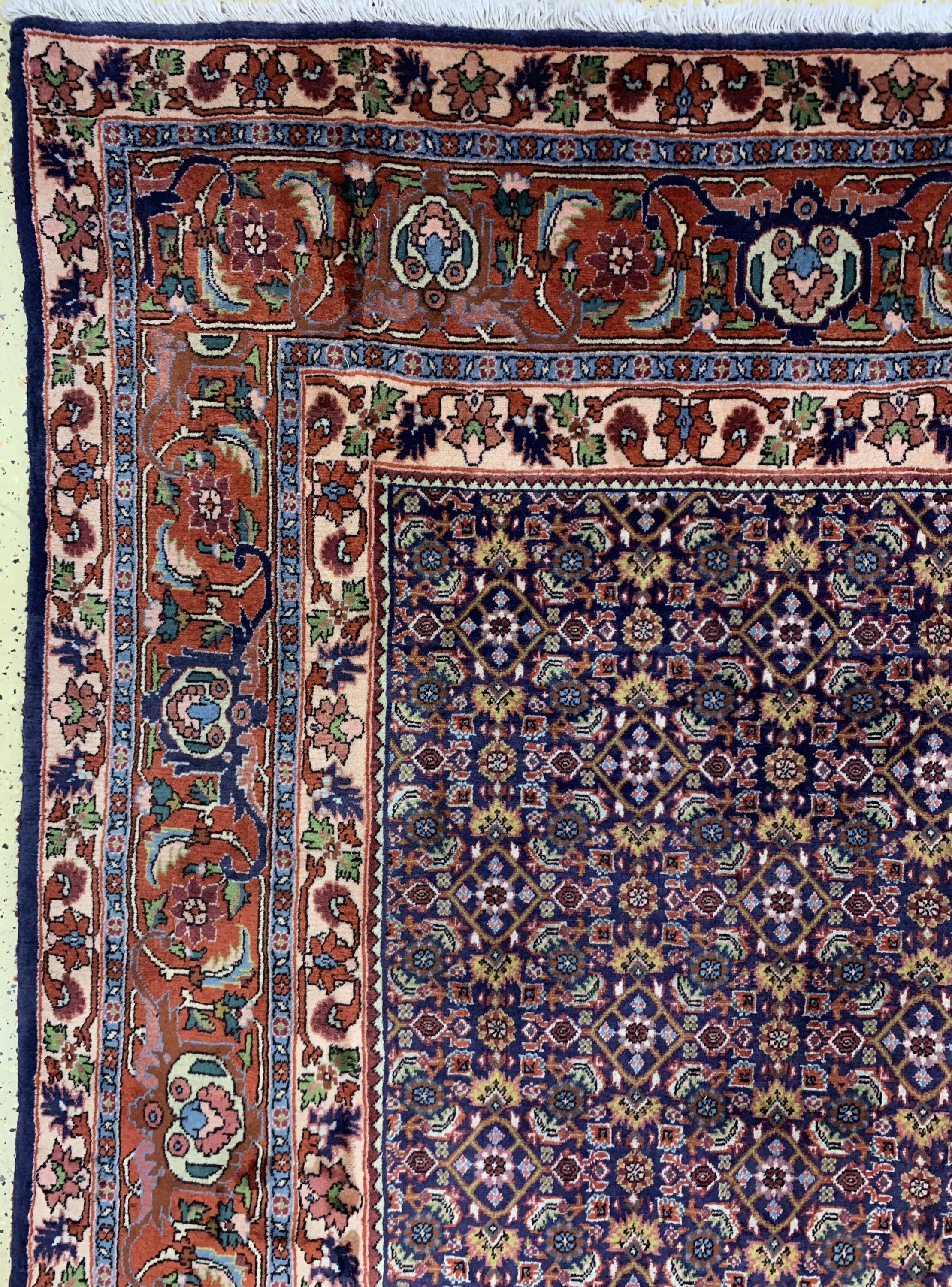 Detail c: Bidjar Kork alt, Persien, Anfang 20.Jhd, Korkwolle auf Baumwolle, ca. 440 x 340 cm, EHZ: 2