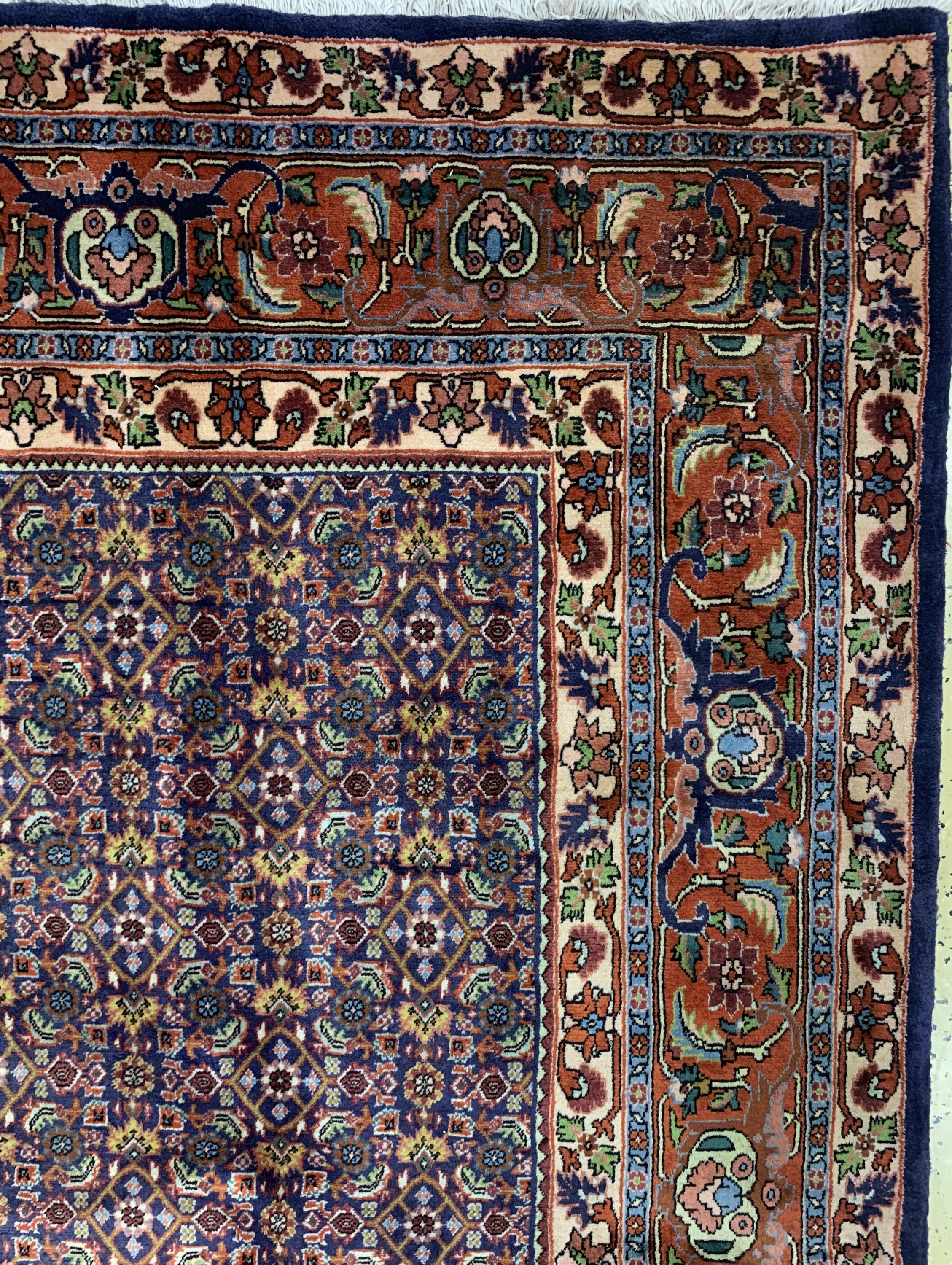 Detail d: Bidjar Kork alt, Persien, Anfang 20.Jhd, Korkwolle auf Baumwolle, ca. 440 x 340 cm, EHZ: 2