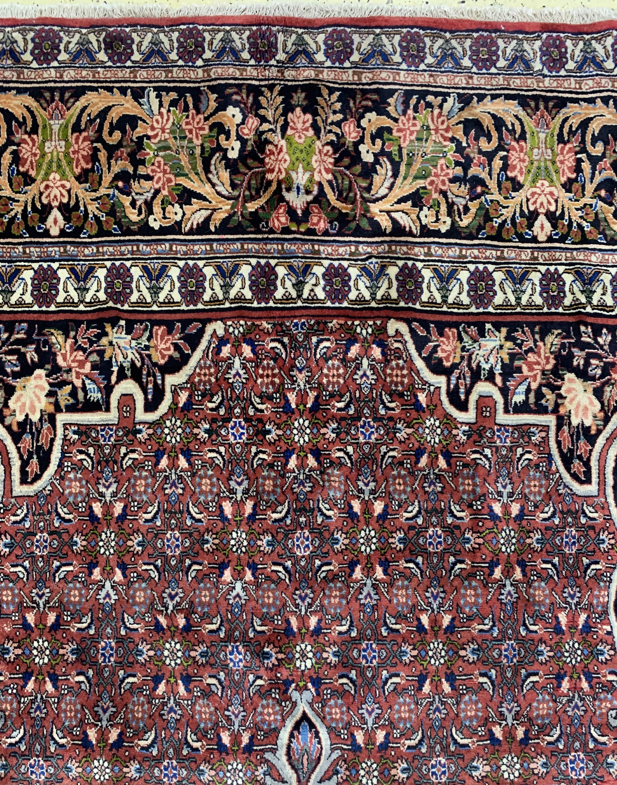 Detail f: Rosenbidjar fein alt, Persien, Anfang 20.Jhd, Korkwolle auf Baumwolle, ca. 440 x 315cm, EHZ: 2