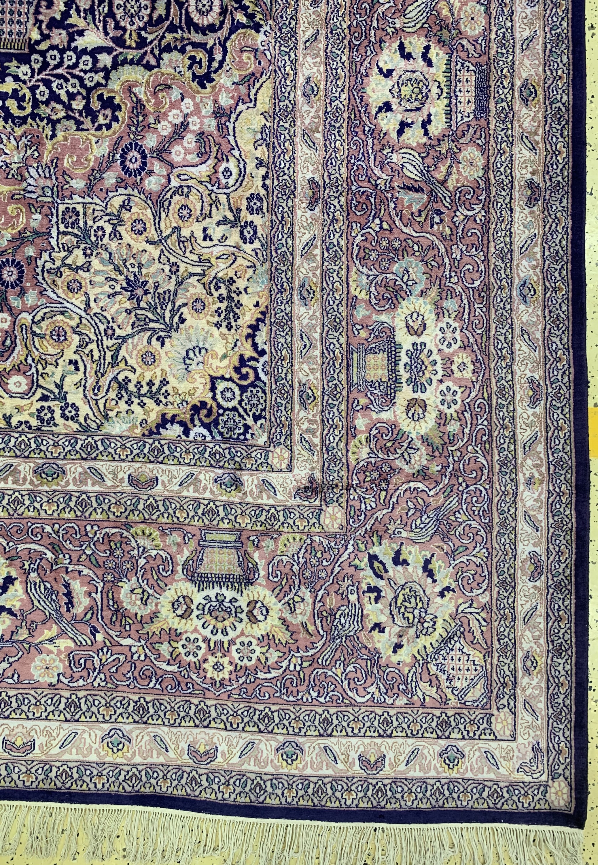Detail a: Kaschmir, Indien, Ende 20.Jhd, merzerisierte Baumwolle, ca. 540 x 351 cm, EHZ: 2