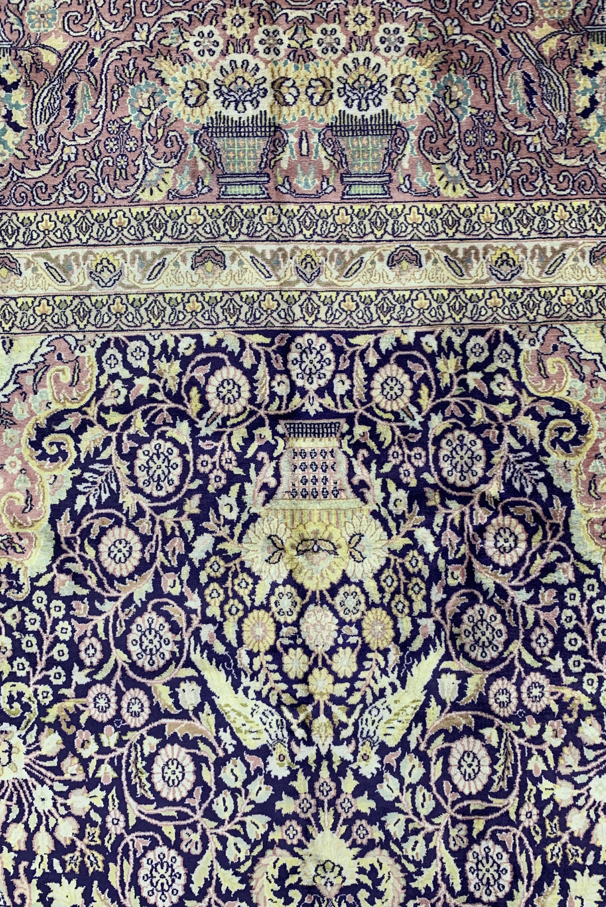 Detail e: Kaschmir, Indien, Ende 20.Jhd, merzerisierte Baumwolle, ca. 540 x 351 cm, EHZ: 2
