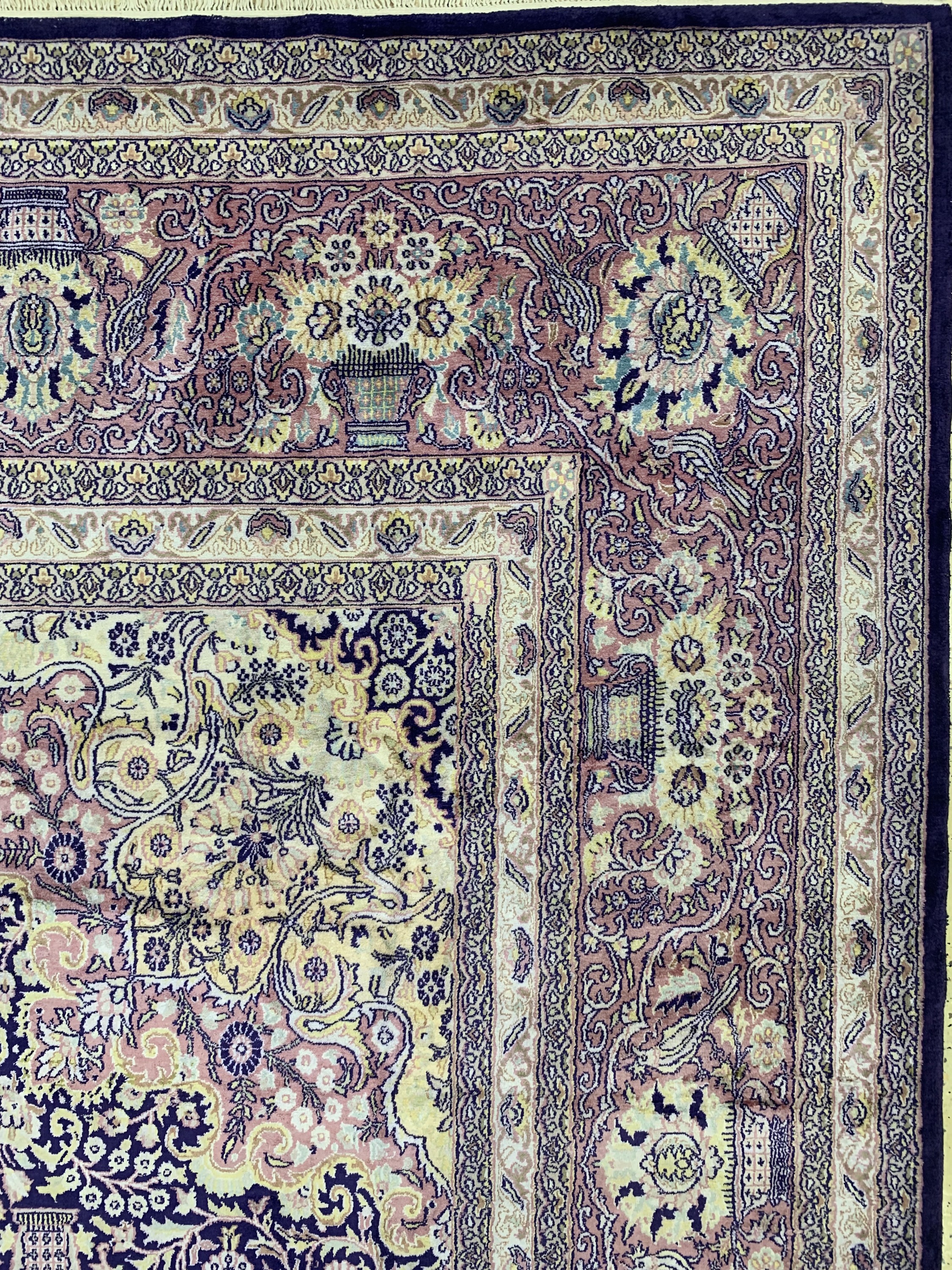 Detail g: Kaschmir, Indien, Ende 20.Jhd, merzerisierte Baumwolle, ca. 540 x 351 cm, EHZ: 2