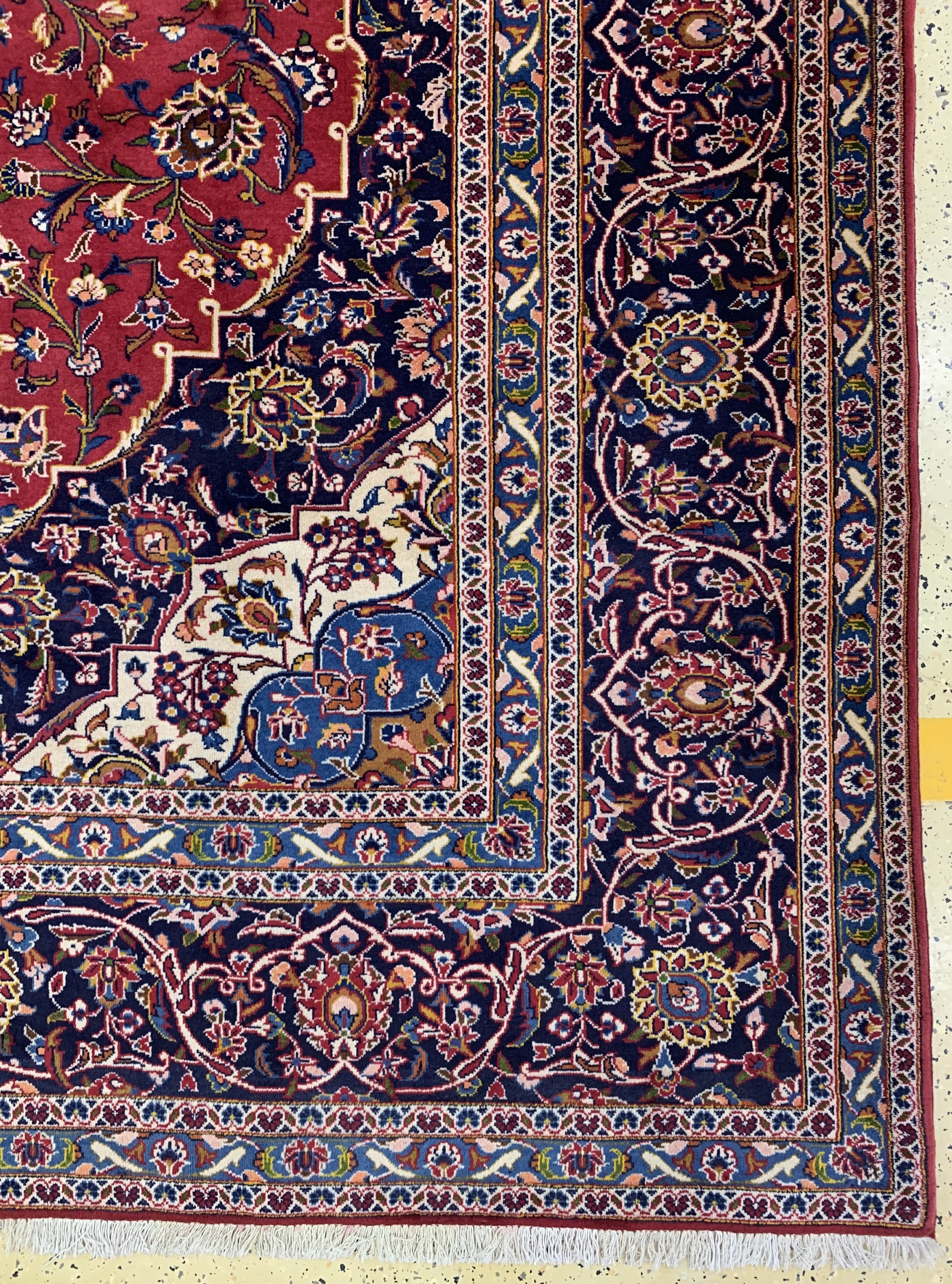 Detail a: Keschan, Persien, Ende 20.Jhd, Wolle auf Baumwolle, ca. 445 x 345 cm, EHZ: 2