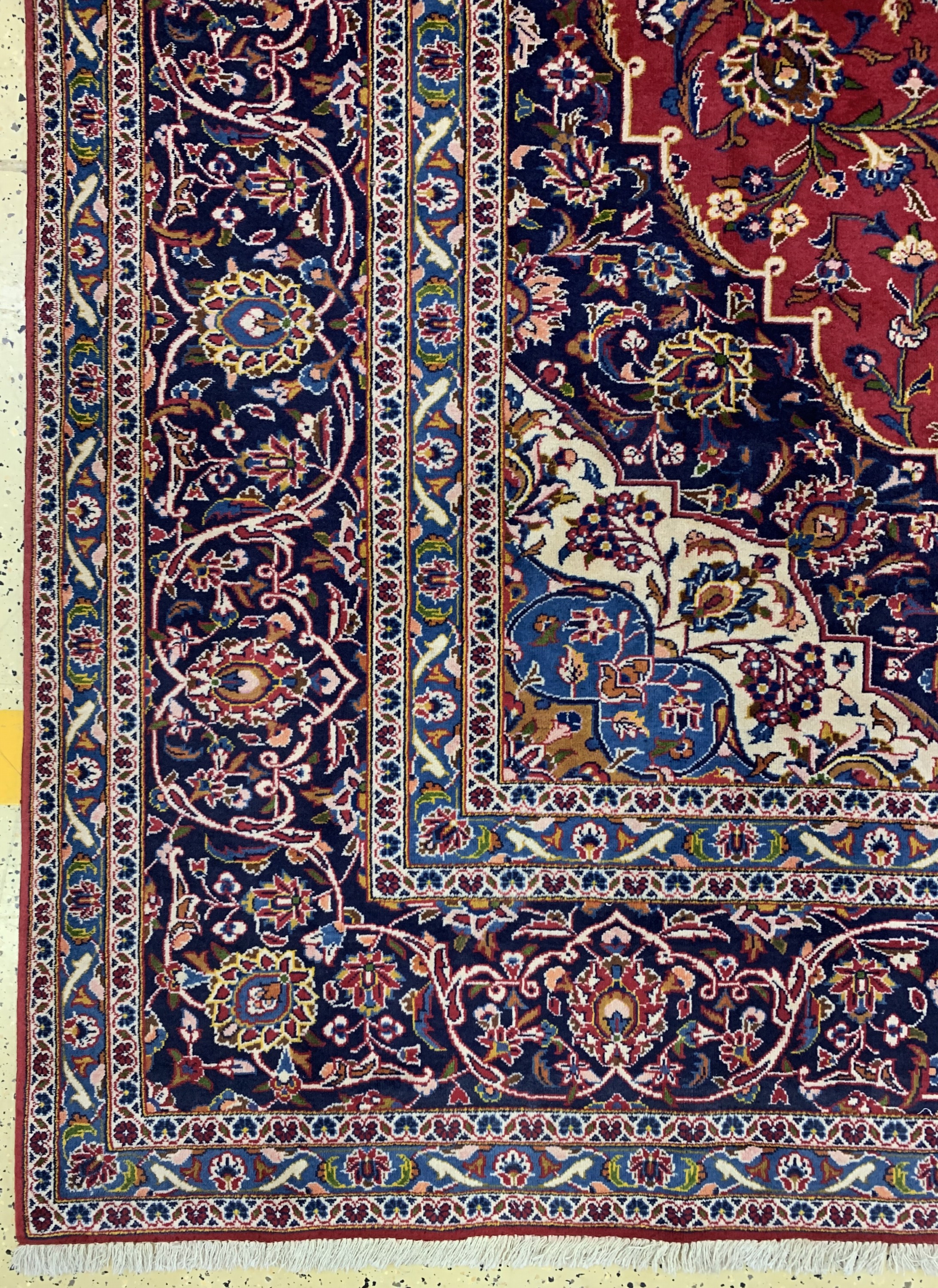 Detail b: Keschan, Persien, Ende 20.Jhd, Wolle auf Baumwolle, ca. 445 x 345 cm, EHZ: 2