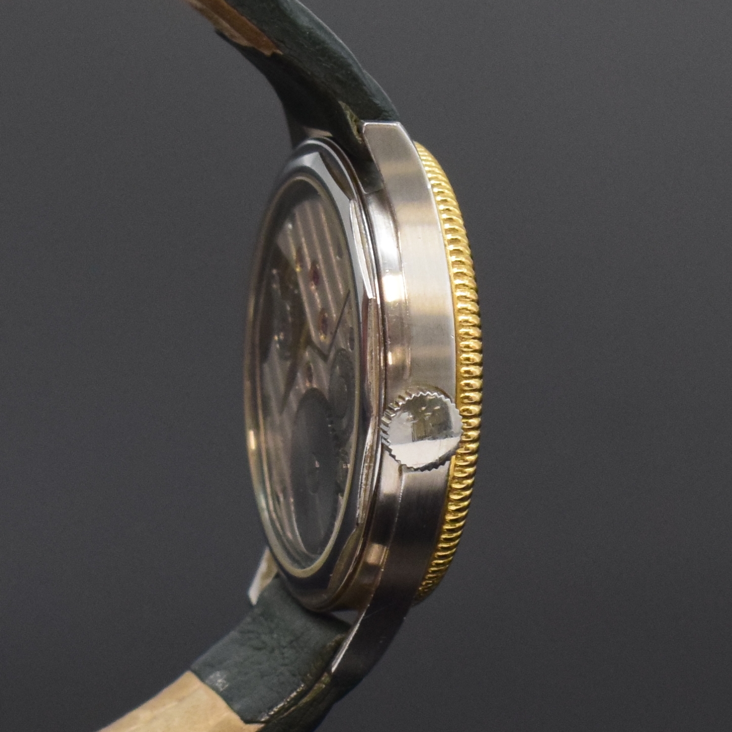 Detail b: PICARD CADET Regulateur Herrenarmbanduhr, Schweiz um 1995, Handaufzug, Edelstahlgeh. beids vergl., Boden verschr., verg. Lünette geriffelt, weißes ...