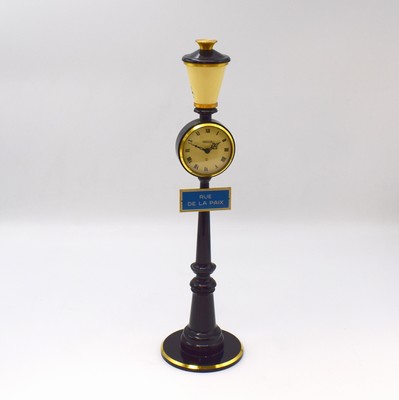 Image JAEGER table clock in shape of a street lamp of the RUE de la Paix in Paris reference ...