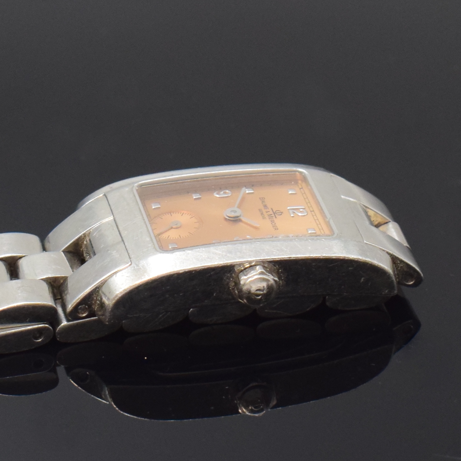 Detail c: BAUME & MERCIER Damenarmbanduhr Hampton Classic Referenz MV045139, Schweiz um 2000, quarz, Edelstahlgeh. inkl. Gliederband m. dopp. Faltschließe, ...