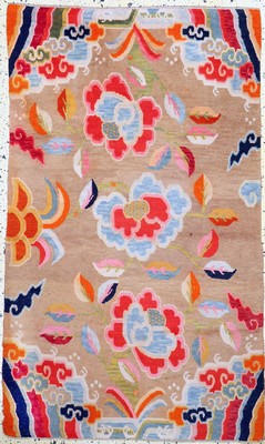 Image Shigatse #"Khaden#", Tibet, around 1920, wool on cotton, approx. 145 x 89 cm, ...