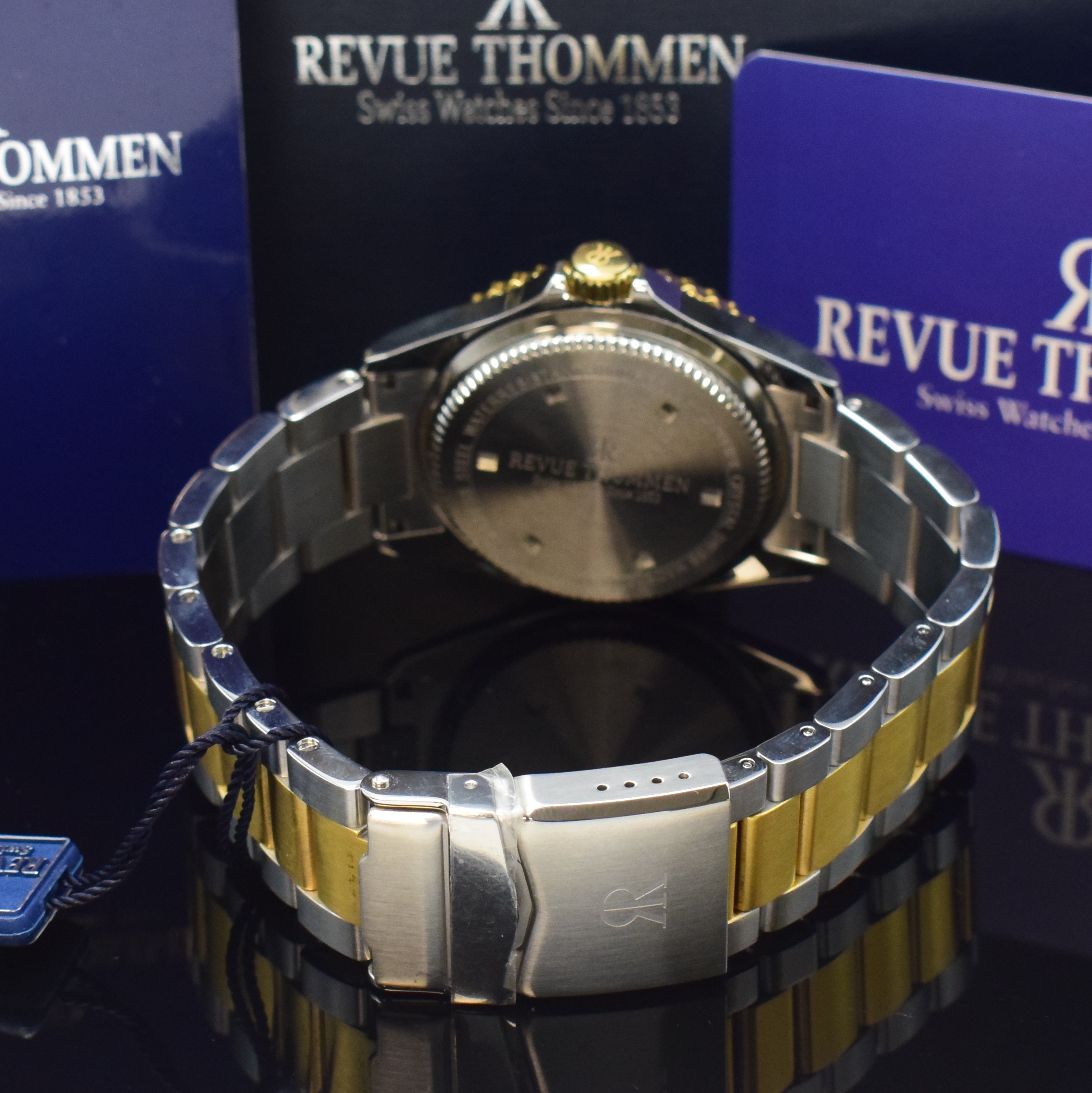Detail b: REVUE THOMMEN Diver Herrenarmbanduhr in Stahl/Gold Referenz 17571.2147, Schweiz verk. lt. beil. Garantie 08/2019, Automatik, Boden u. Krone verschr., ...