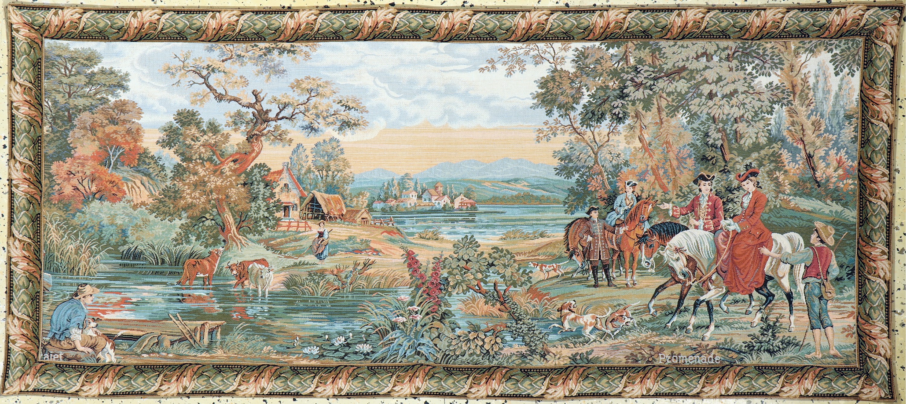 Maschinen gewebte Tapisseri, Europa, Ende 20.Jhd, Wolle auf Baumwolle, ca. 162 x 72 cm, EHZ: 1