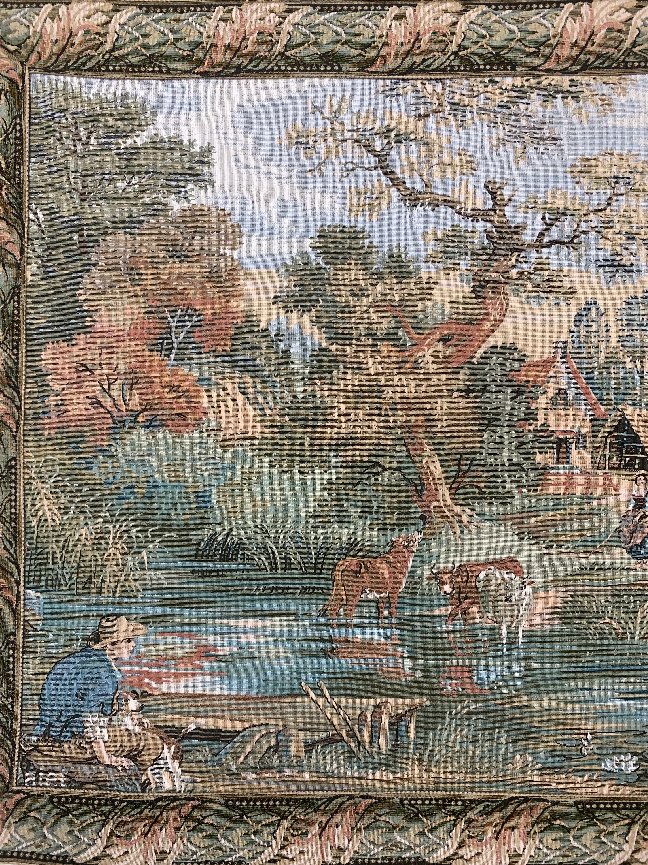 Detail b: Maschinen gewebte Tapisseri, Europa, Ende 20.Jhd, Wolle auf Baumwolle, ca. 162 x 72 cm, EHZ: 1