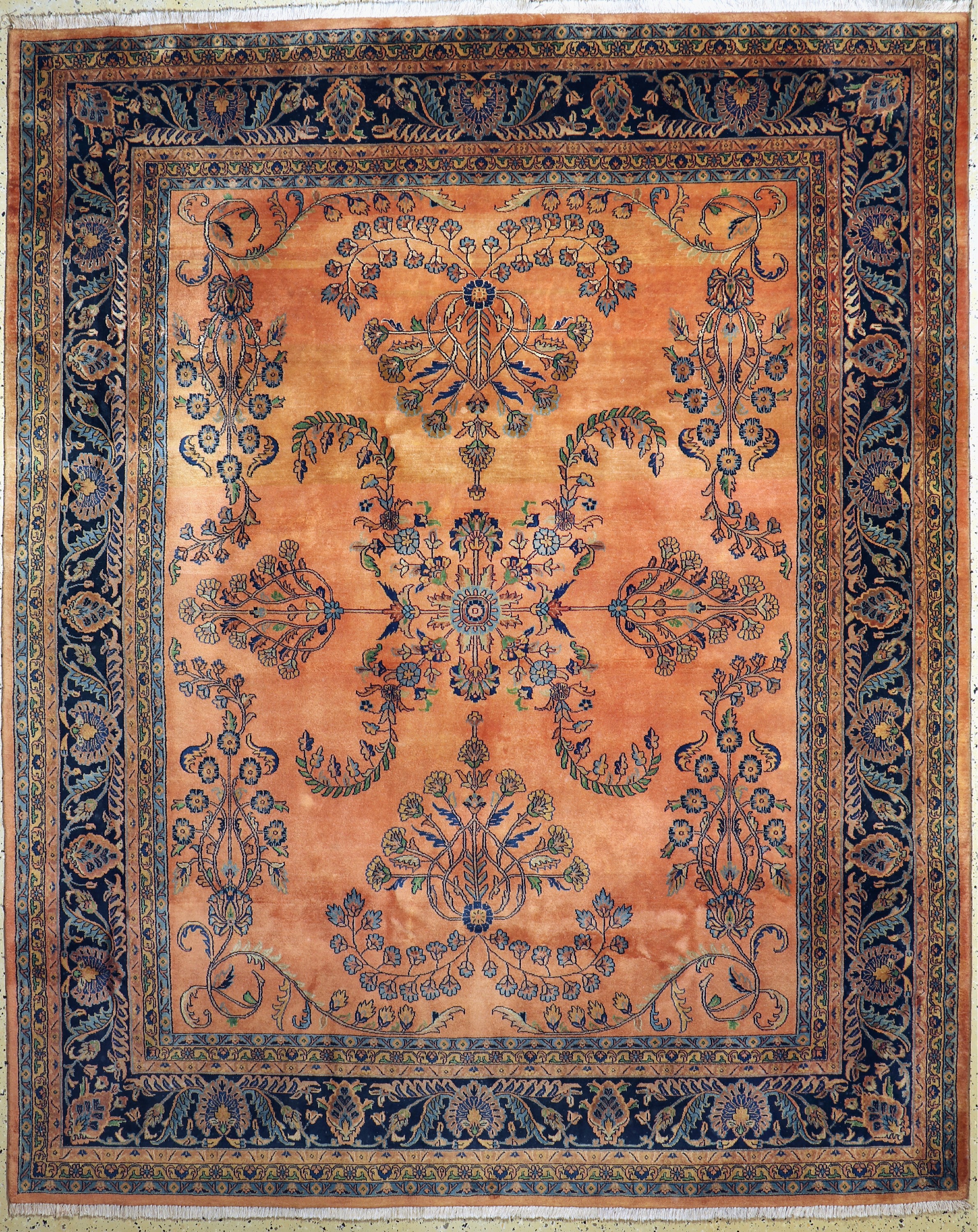 Sarogh Mohajeran fein, Indien, Ende 20.Jhd,Korkwolle auf Baumwolle, ca. 303 x 246 cm, EHZ: 2