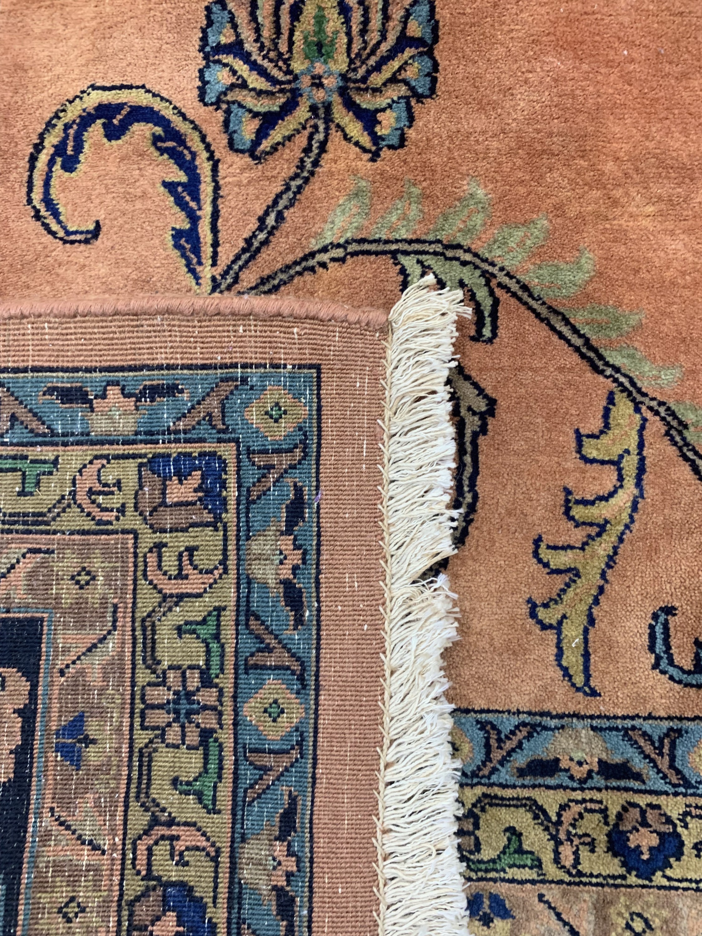 Detail g: Sarogh Mohajeran fein, Indien, Ende 20.Jhd,Korkwolle auf Baumwolle, ca. 303 x 246 cm, EHZ: 2
