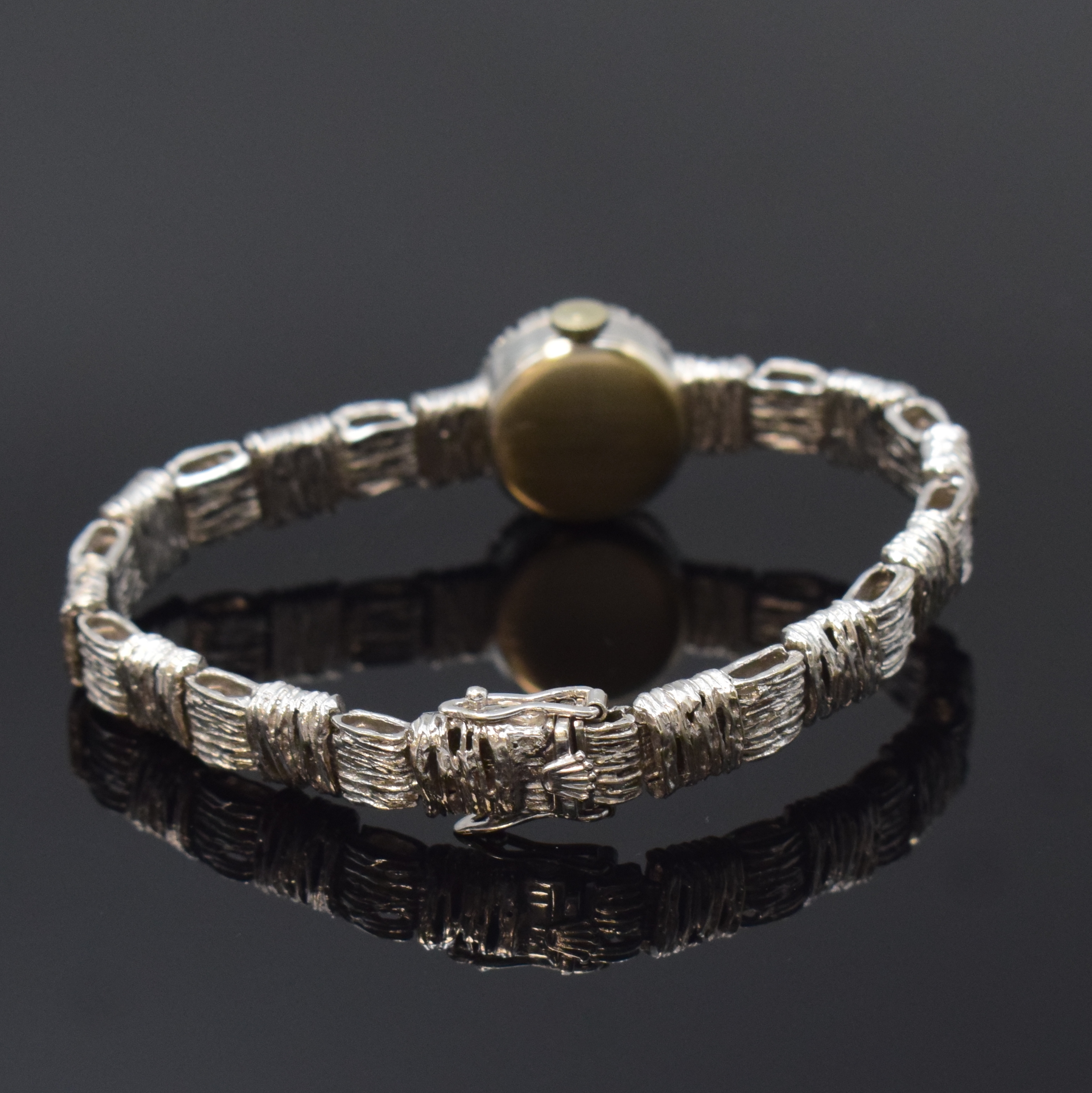 Detail b: ROLEX Precision Damenarmbanduhr in WG 750/000 mit Diamanten, Schweiz um 1970, Handaufzug, rhod. Geh. an orig. Goldband, Boden aufgedr., Lünette ...
