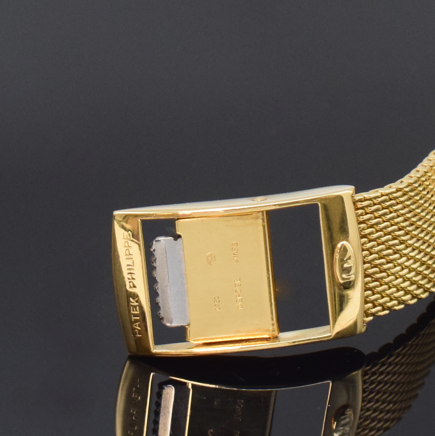 Detail c: PATEK PHILIPPE hochfeine und seltene Herrenarmbanduhr IOS Million Dollar Associate Referenz 3565 1, Schweiz um 1970, Automatik, GG 750/000 inkl. ...