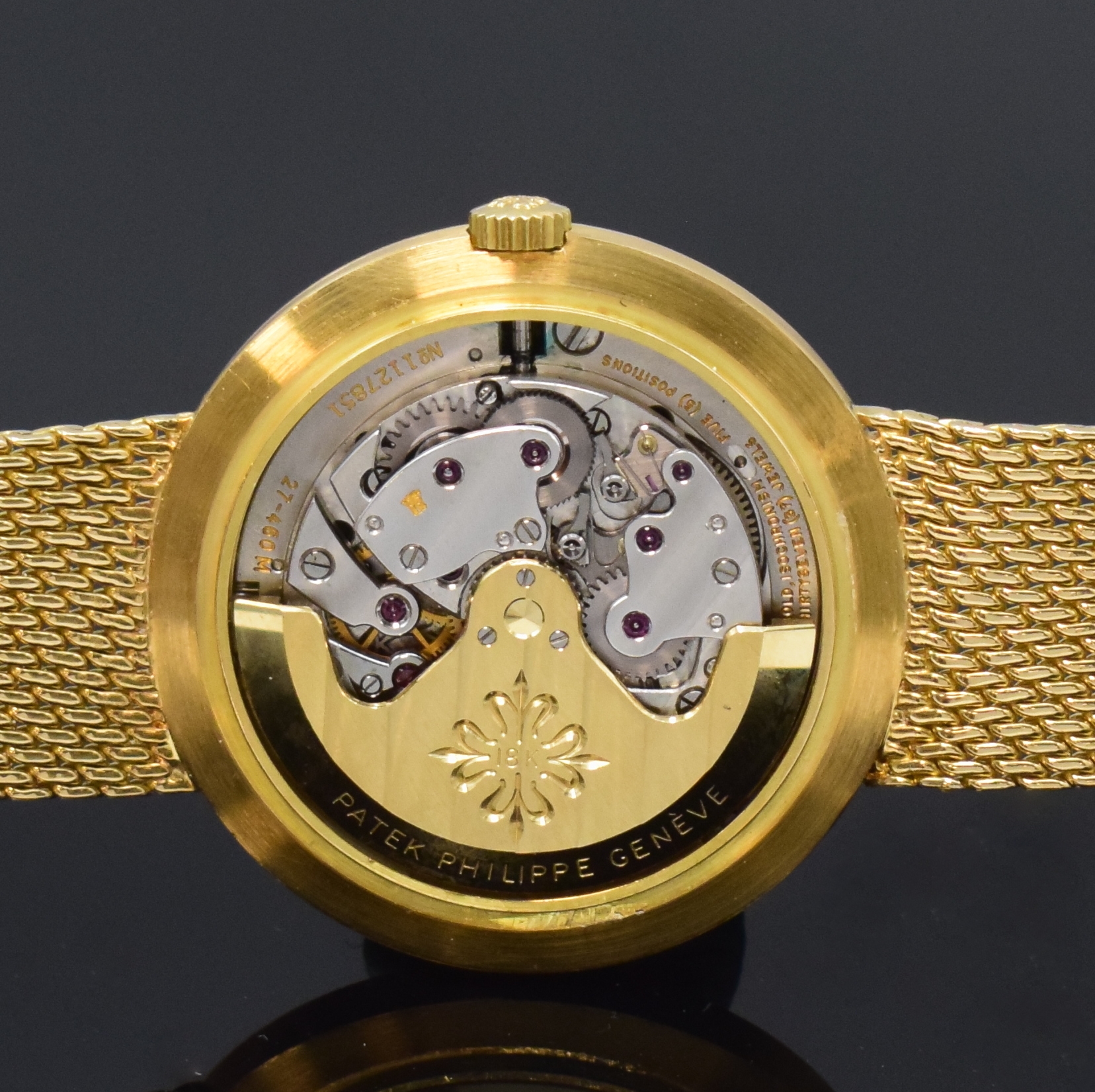 Detail f: PATEK PHILIPPE hochfeine und seltene Herrenarmbanduhr IOS Million Dollar Associate Referenz 3565 1, Schweiz um 1970, Automatik, GG 750/000 inkl. ...