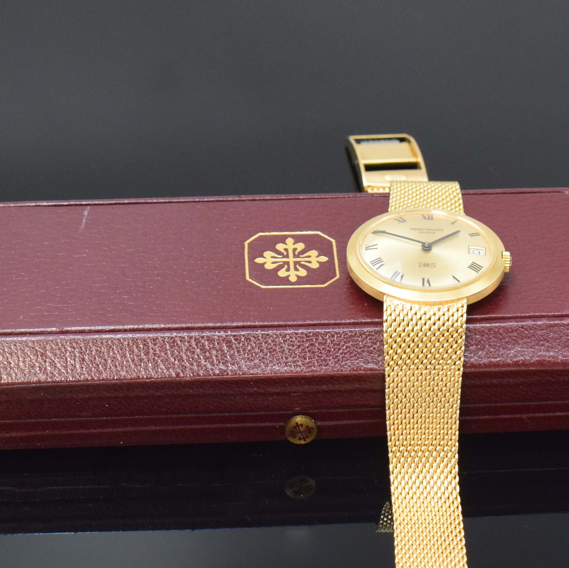 Detail i: PATEK PHILIPPE hochfeine und seltene Herrenarmbanduhr IOS Million Dollar Associate Referenz 3565 1, Schweiz um 1970, Automatik, GG 750/000 inkl. ...