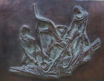 26790862b - Bronzerelief von Richard Menges, 1910-1998 Kaiserslautern