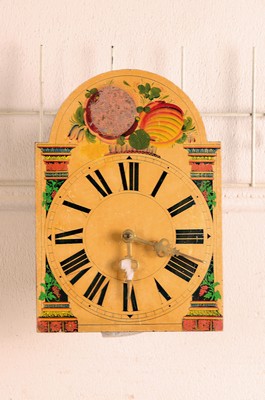 Image Wall clock with Viennese chime, so-called Surrer, Black Forest around 1880, florally ...