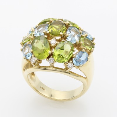 Image 26791186 - Ring mit Farbsteinen und Diamanten