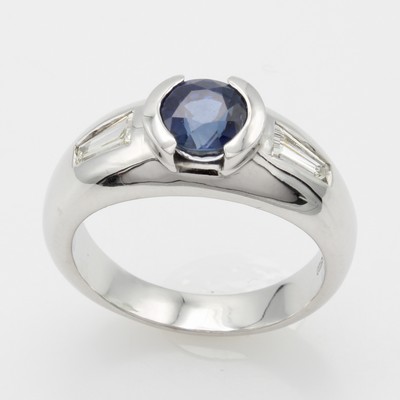 Image 26791333 - Ring mit Saphir und Diamanten
