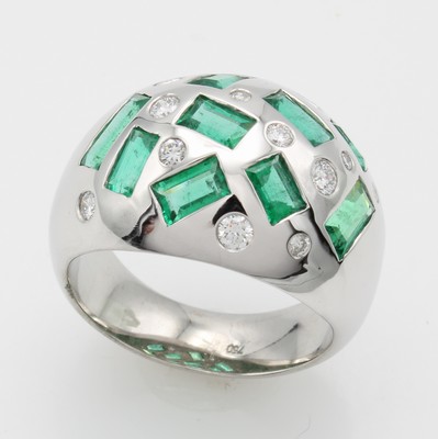 Image 26791363 - Ring mit Smaragden und Diamanten