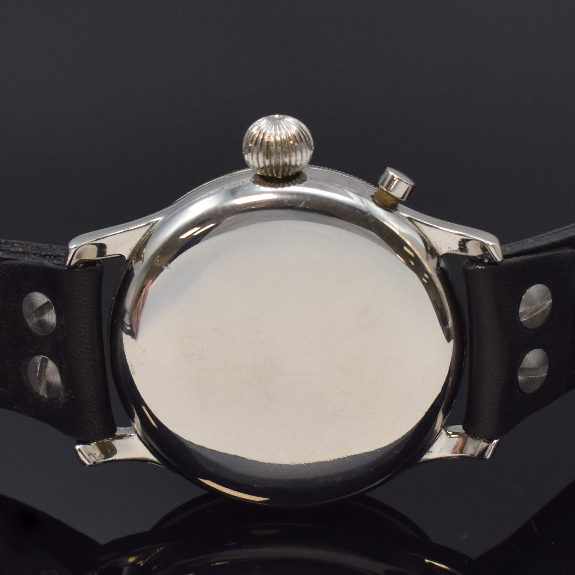 Detail c: LONGINES sehr seltener, grosser Flyback Flieger-Chronograph der israelischen Luftwaffe in Stahl, Schweiz lt. Stammbuchauszug verk.1960, Handaufzug, ...