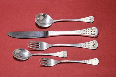 Image Cutlery for 6 people, Rosenthal, Romanze model, 925 sterling silver, designed by ...