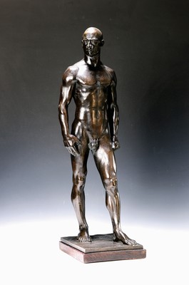 Image Hans Retzbach, 1887 Ellwangen-1976 Stuttgart, Bronzeplastik, stehender männlicher ...