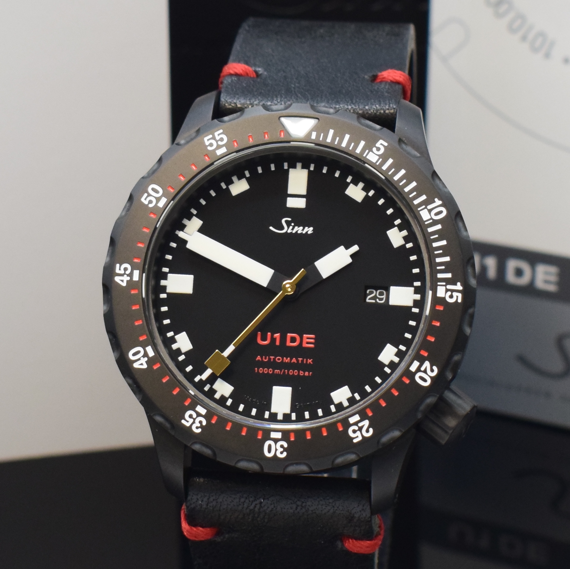 Detail a: SINN U1DE auf 300 Stück limitierte Herrenarmbanduhr, Deutschland verk. lt. beil. Pap. 10/2020, Automatik, limitiertes Modell für 30 Jahre Deutsche ...