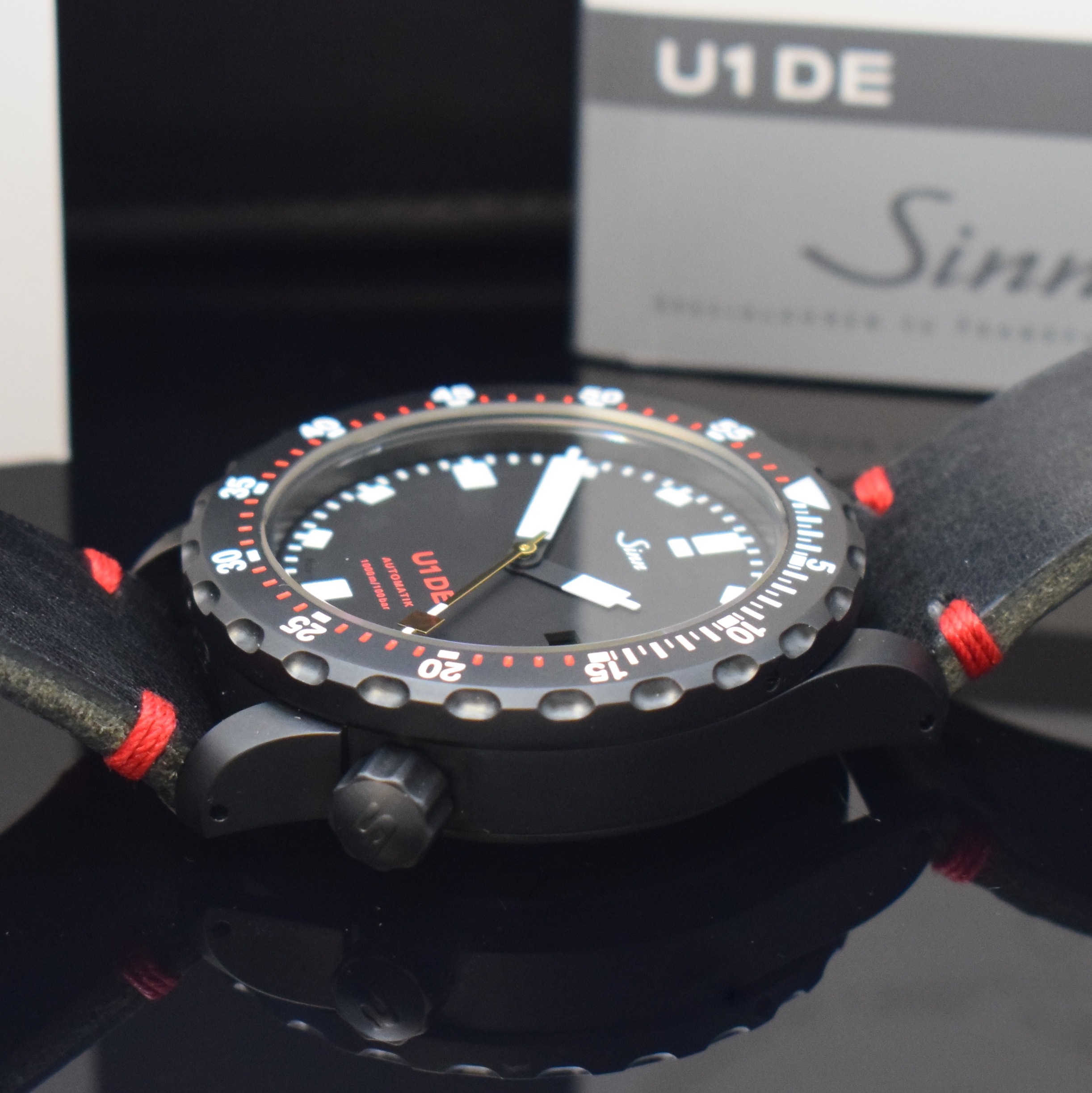 Detail c: SINN U1DE auf 300 Stück limitierte Herrenarmbanduhr, Deutschland verk. lt. beil. Pap. 10/2020, Automatik, limitiertes Modell für 30 Jahre Deutsche ...