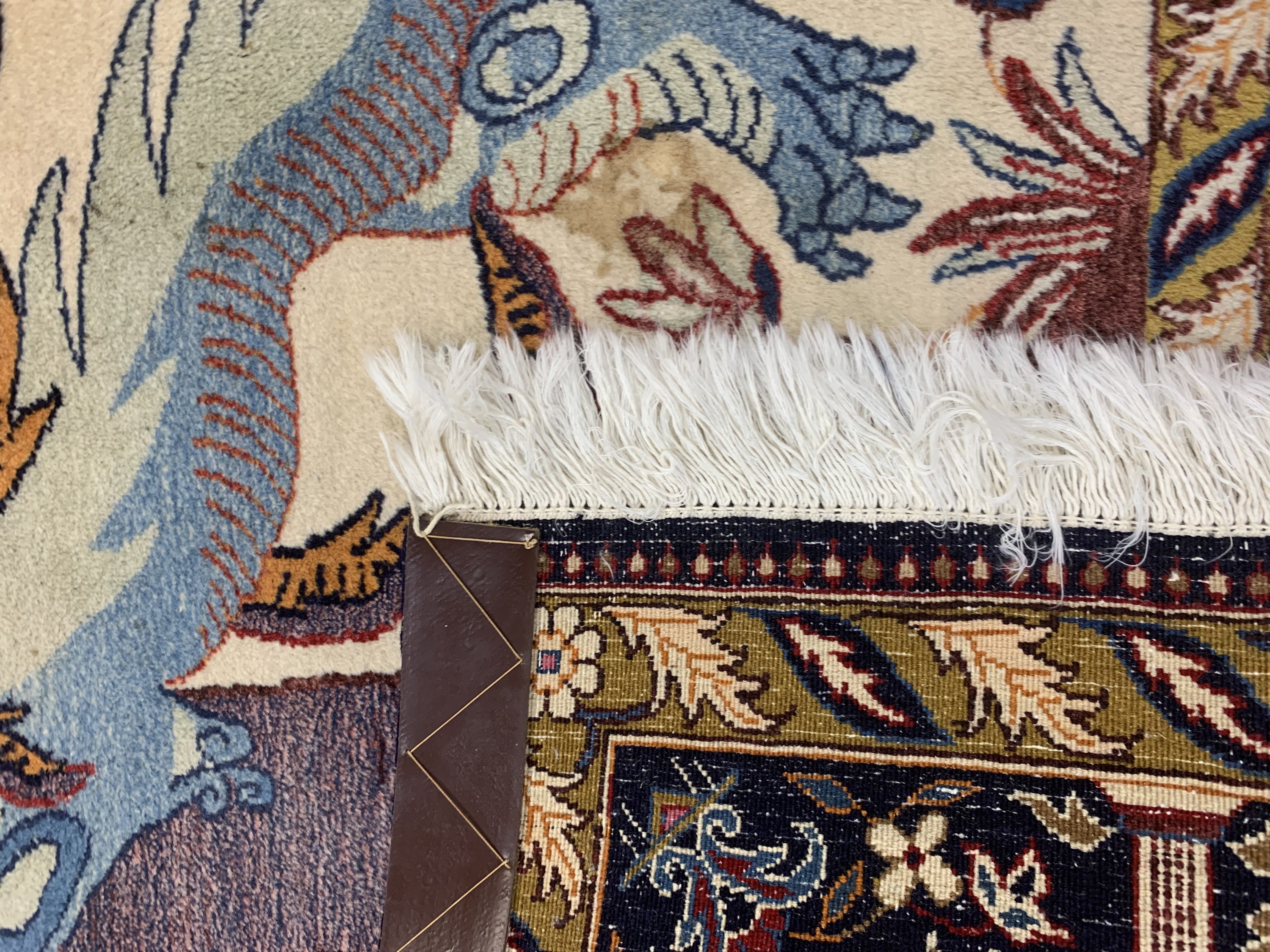 Detail f: Birdjand Kork fein, Persien, Ende 20.Jhd, Korkwolle auf Baumwolle, ca. 333 x 220 cm, Reinigungsbedürftig, EHZ: 1-2