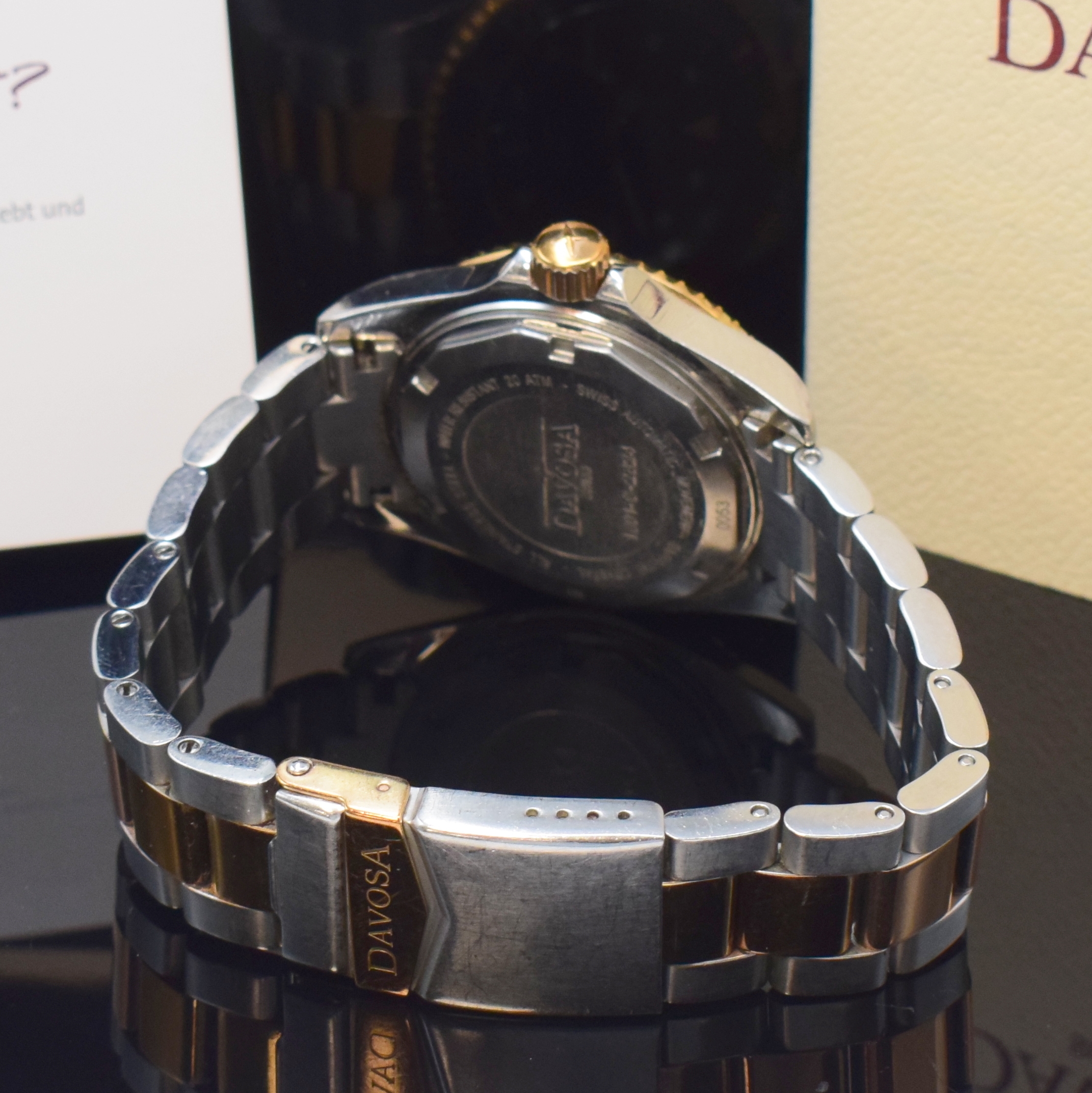 Detail b: DAVOSA Herrenarmbanduhr Ternos Diver Referenz 1801, Schweiz um 2020, Automatik, Edelstahlgeh. inkl. orig. Gliederband m. Faltschl. u. ...