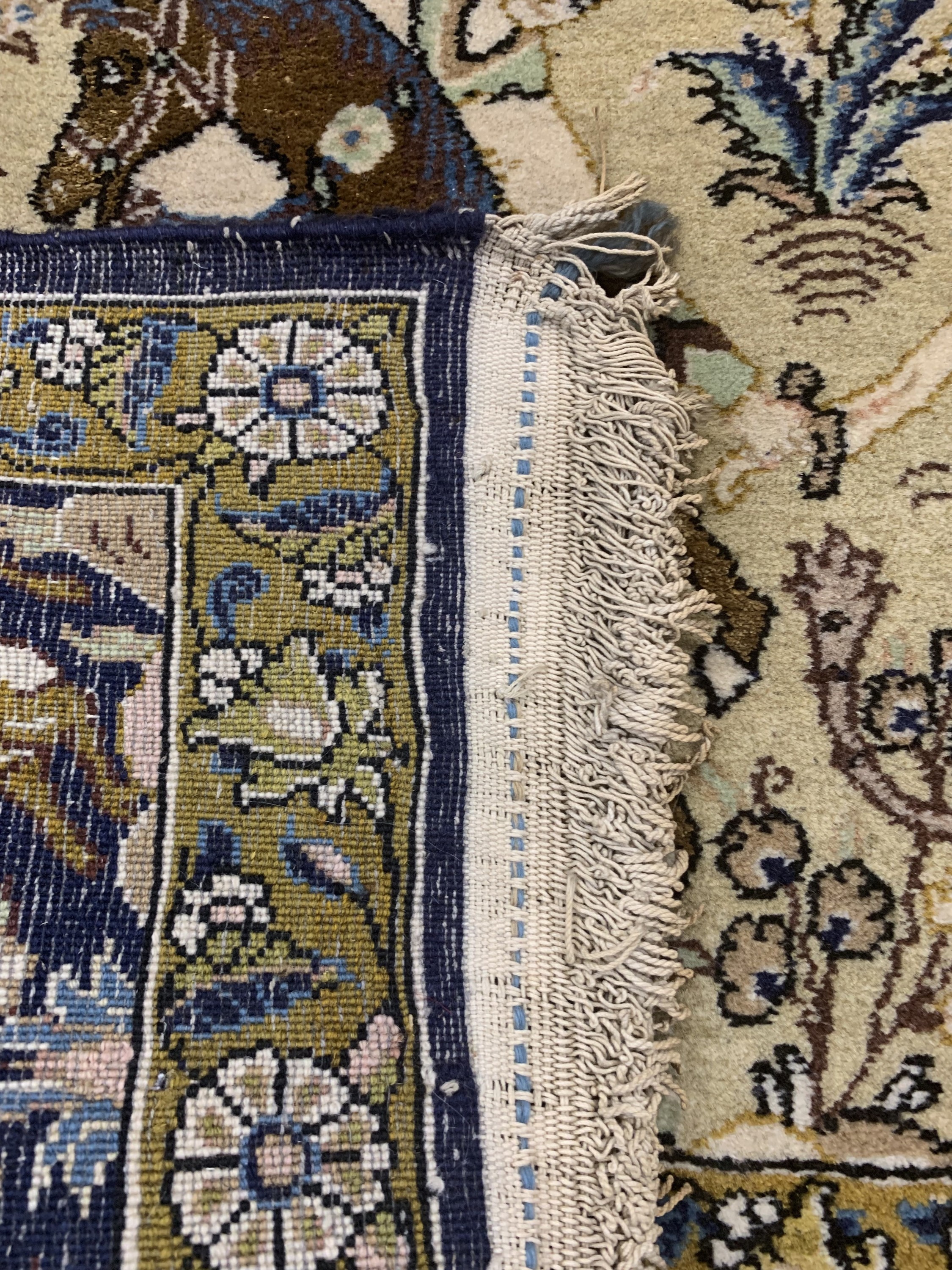 Detail e: Ghom alt, Persien, Mitte 20.Jhd, Wolle mit Seide, ca. 157 x 107 cm, EHZ: 1-2