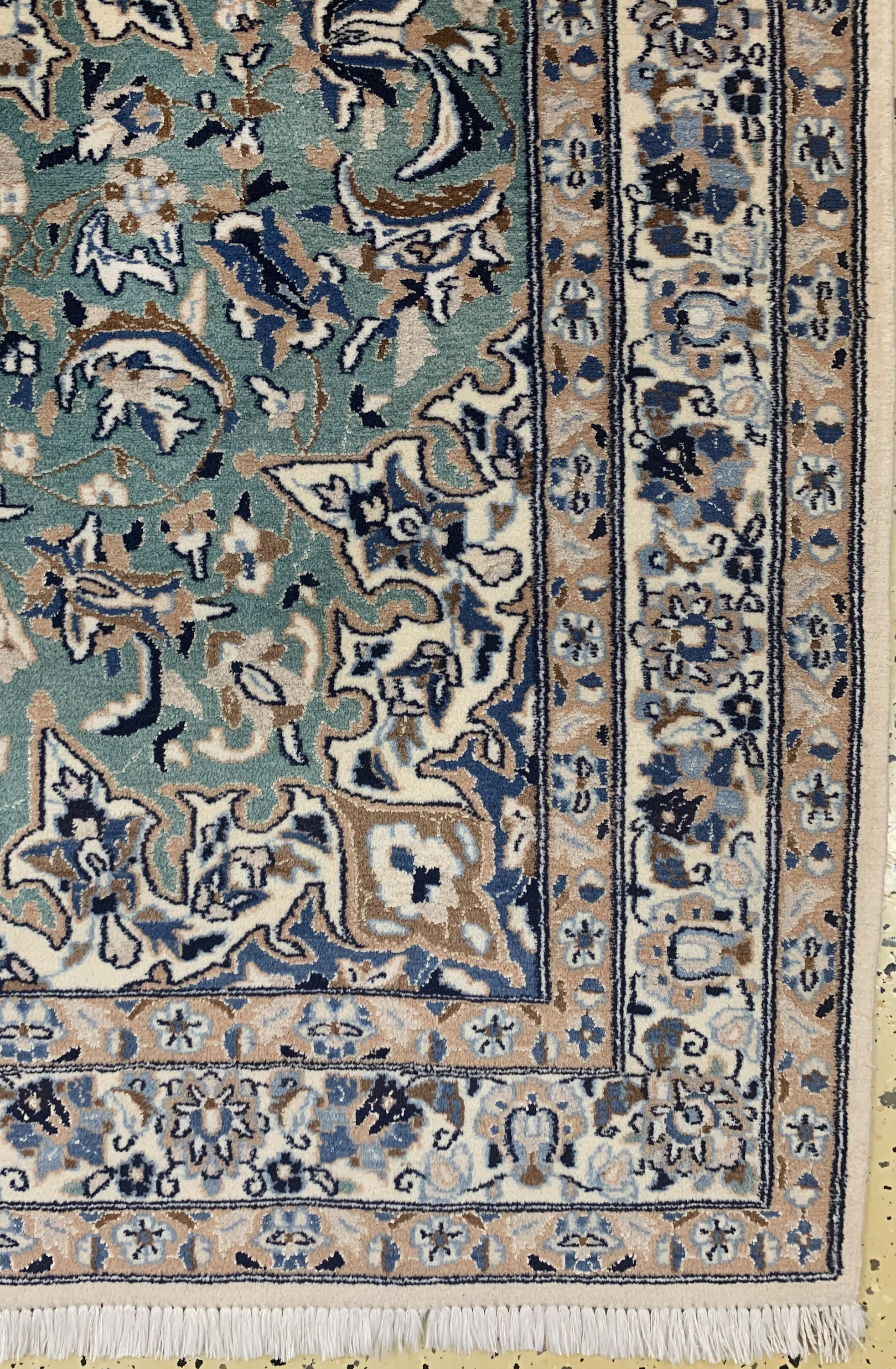 Detail a: Nain fein(9 La), Persien, Ende 20.Jhd, Korkwolle mit Seide, ca. 185 x 120 cm, EHZ: 1-2